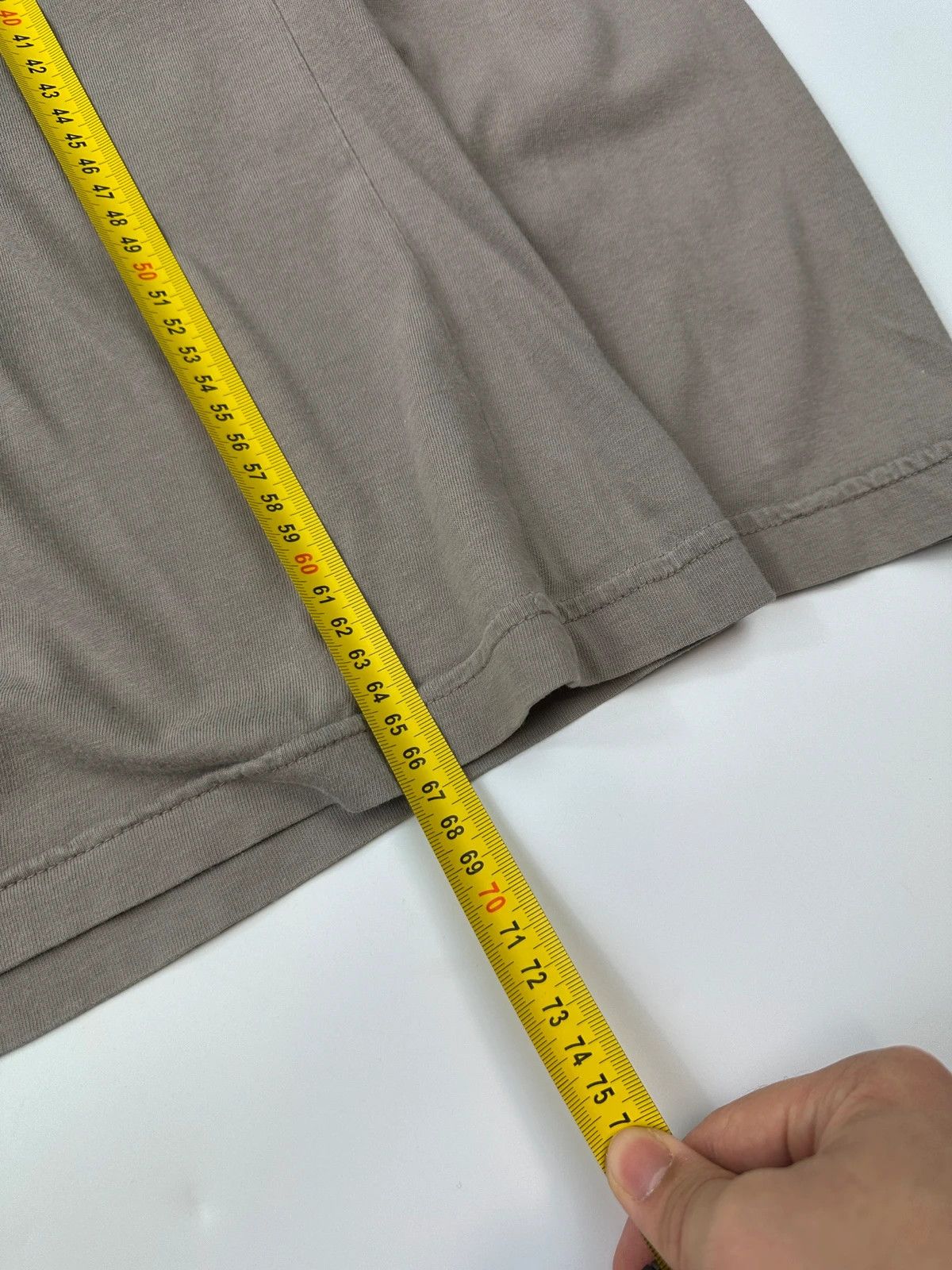 Dolce & Gabbana Dolce & Gabbana Taupe Beige & Yellow Stitches Longsleeve Tee Size US M / EU 48-50 / 2 - 9 Thumbnail