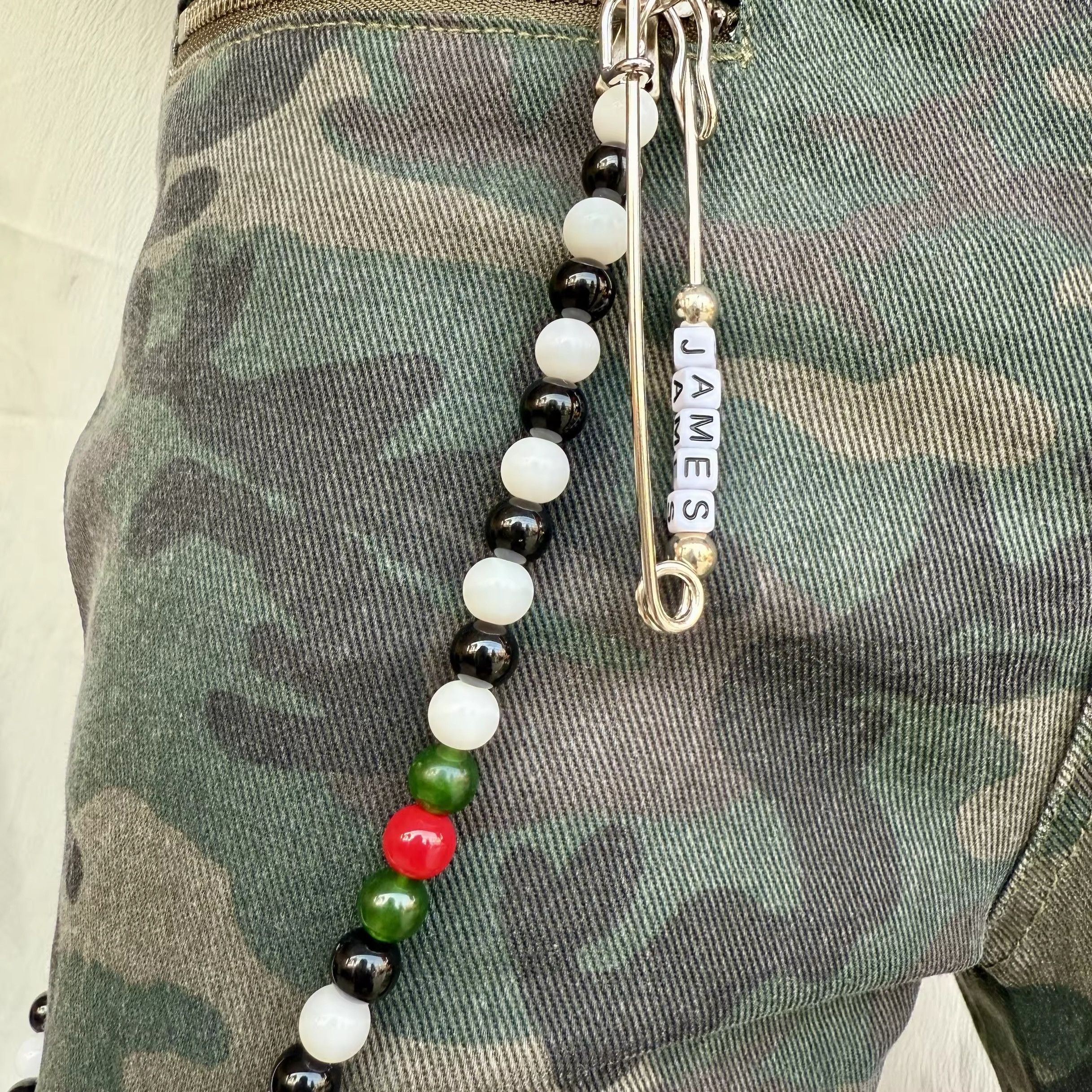 Jewelry Customizable Name Colourful Bead Pants Chain Size ONE SIZE - 2 Thumbnail