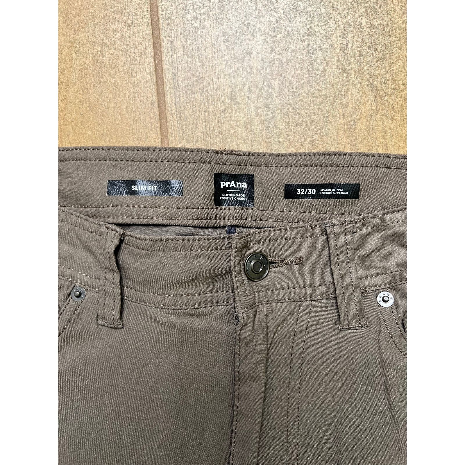 Prana prAna Slim Fit Pants Mens 32x30 Brown Stretch Outdoor Size US 32 / EU 48 - 3 Thumbnail