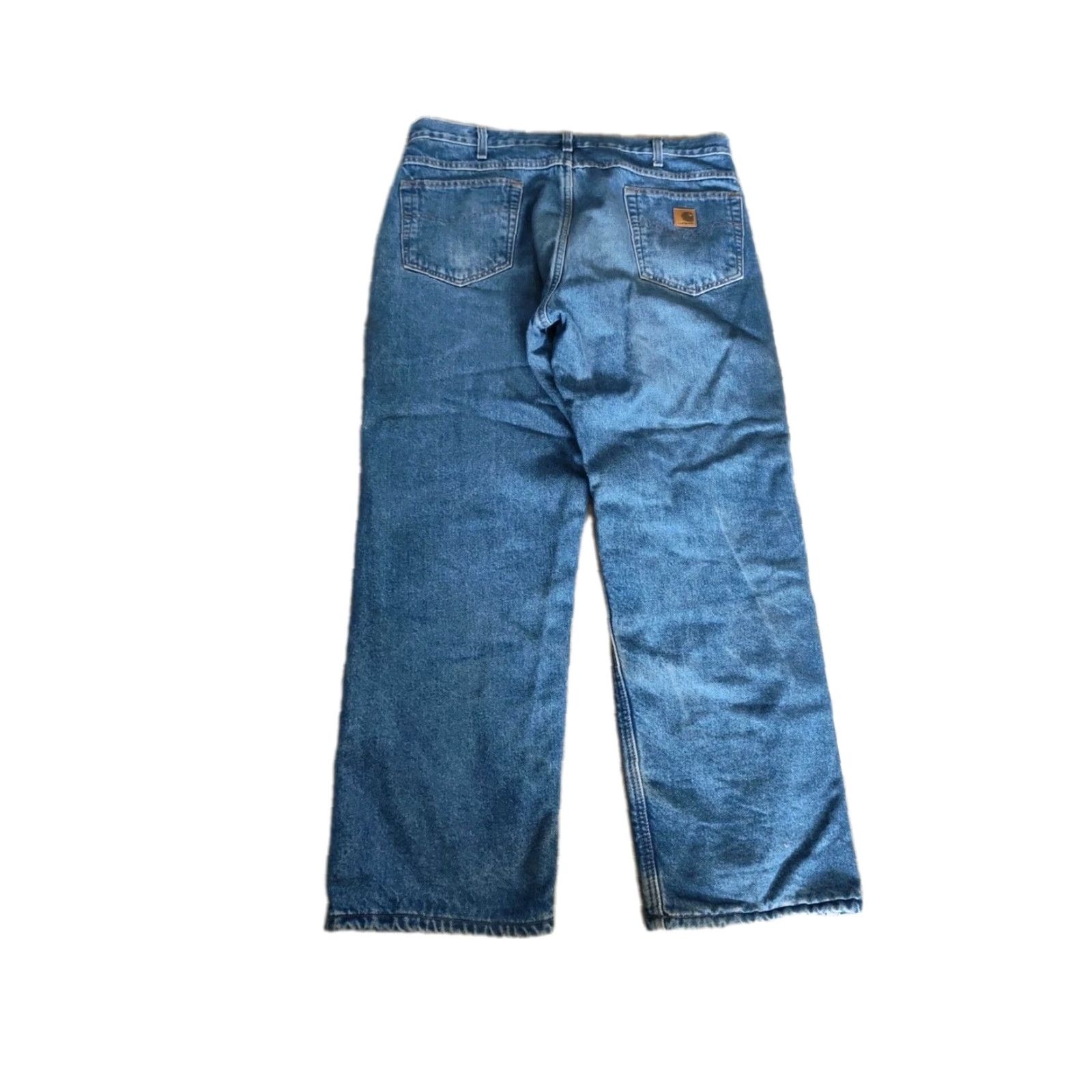 Carhartt VINTAGE Carhartt Jeans Denim Workwear 38x30 Regular Unisex? (Adult) Blue DST B155 Distressed 5-Pocket Zip Closure Workwear Mens Size US 38 / EU 54 - 3 Thumbnail
