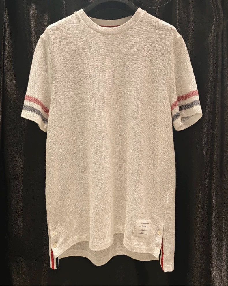 THOM BROWNE Classic Stripe Short Sleeve T-shirt