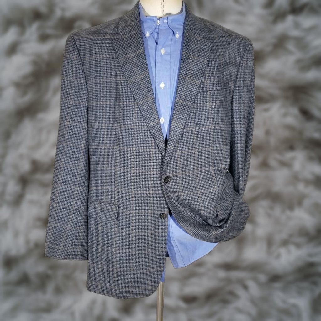 Ralph Lauren Ralph Lauren Sport Coat Jacket 46L Wool Tweed Blazer Notch Lapel Single-Breasted Two Button Men Vintage No Size 46R - 1 Thumbnail