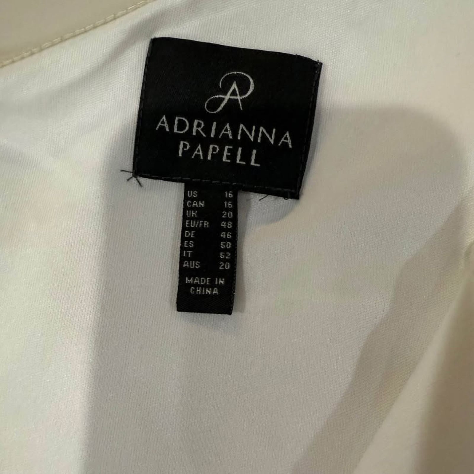 Adrianna Papell Adrianna Papell NWT One Shoulder Ivory Jumpsuit Bow Women 16 Size 38" / US 16 / IT 52 - 8 Thumbnail