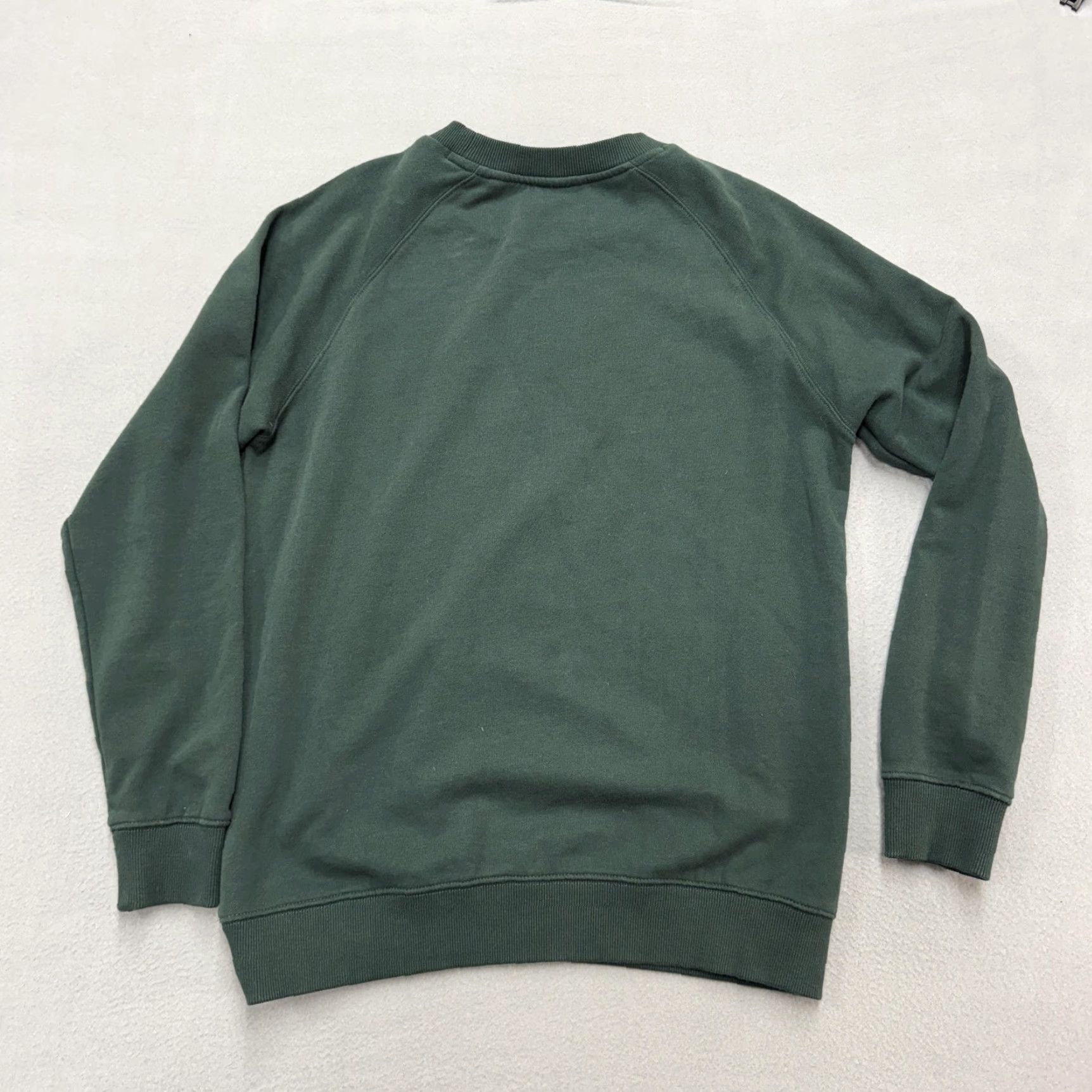 Vintage KnowledgeCotton Apparel Sweatshirt Mens Large Green Owl Graphic Fleece Pullover Size US L / EU 52-54 / 3 - 5 Thumbnail