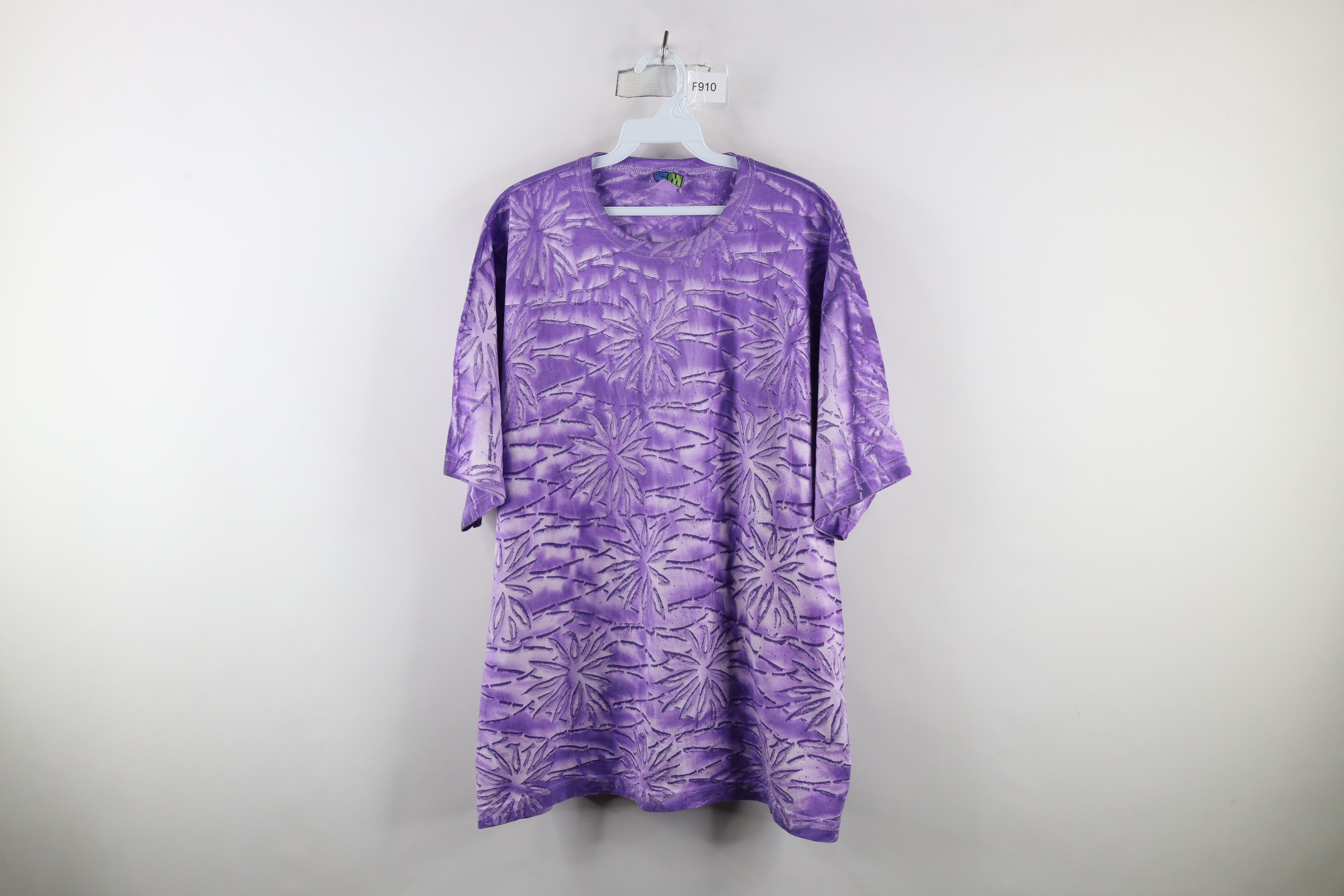 Vintage Vintage 90s Streetwear Burst Acid Wash T-Shirt Cotton USA Size US XXL / EU 58 / 5 - 1 Thumbnail