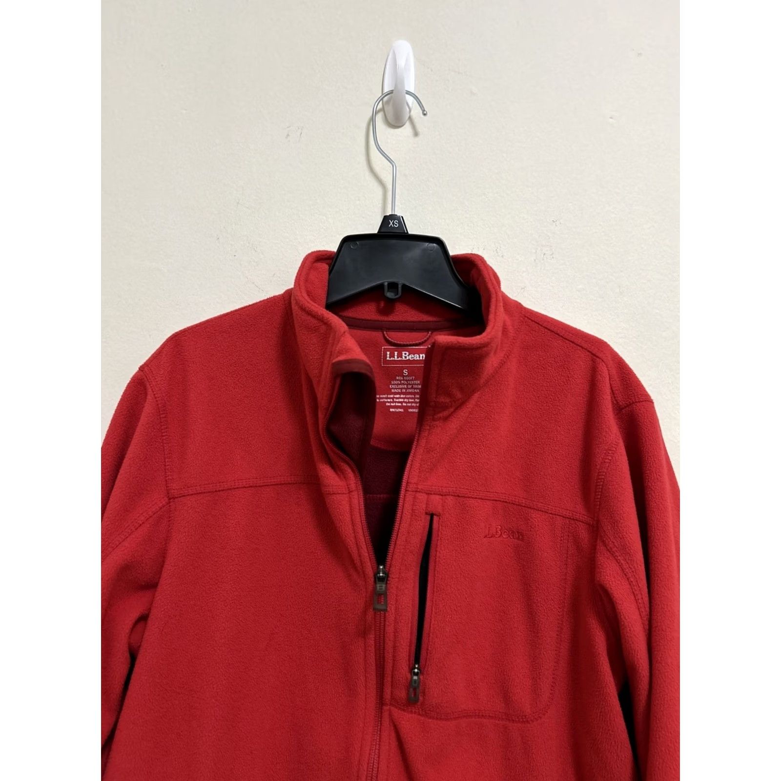 Vintage LL Bean Jacket Mens Small Red Full Zip Polartec Fleece Windbreaker Pockets Size US S / EU 44-46 / 1 - 2 Thumbnail