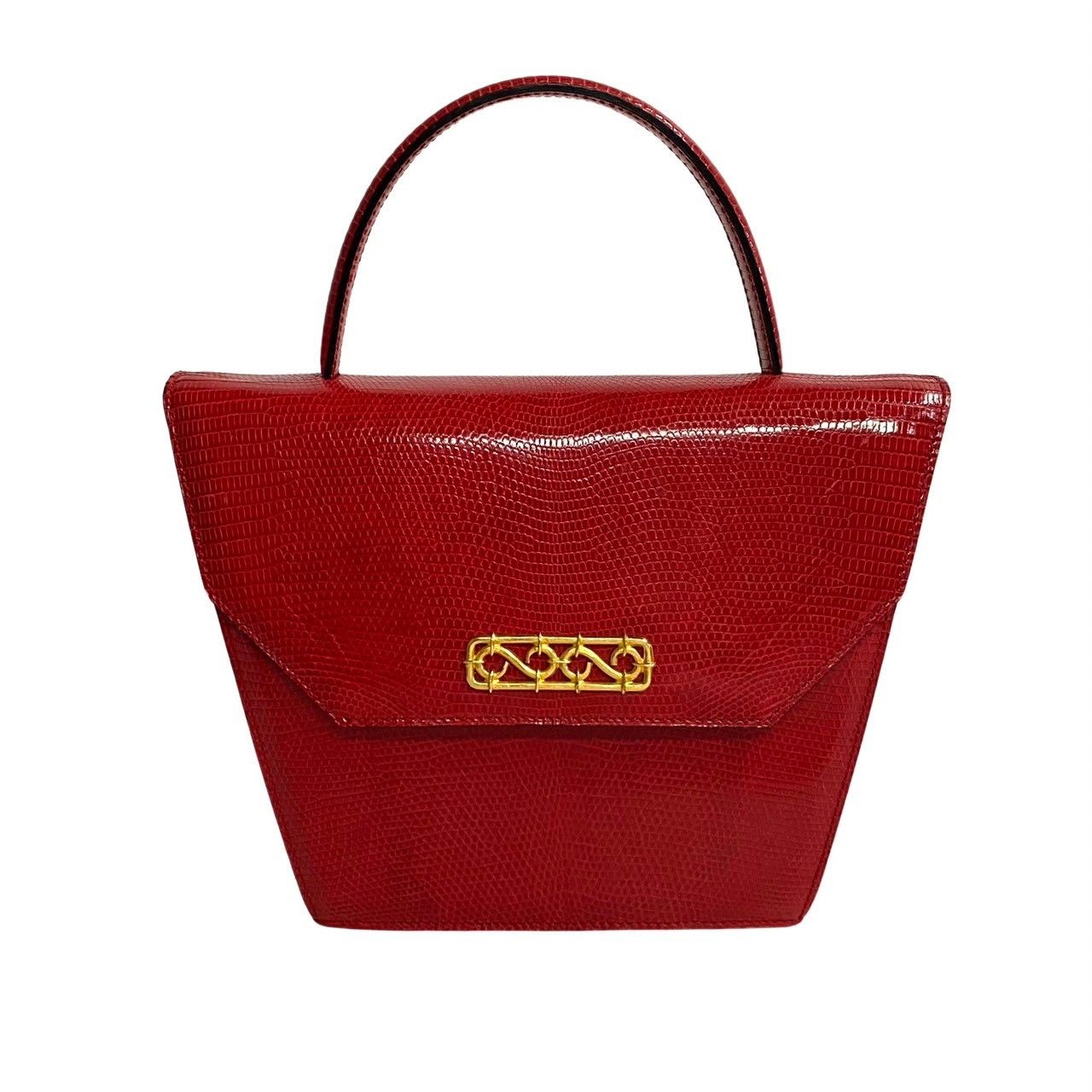image of Celine Leather Handbag in Red, Women's