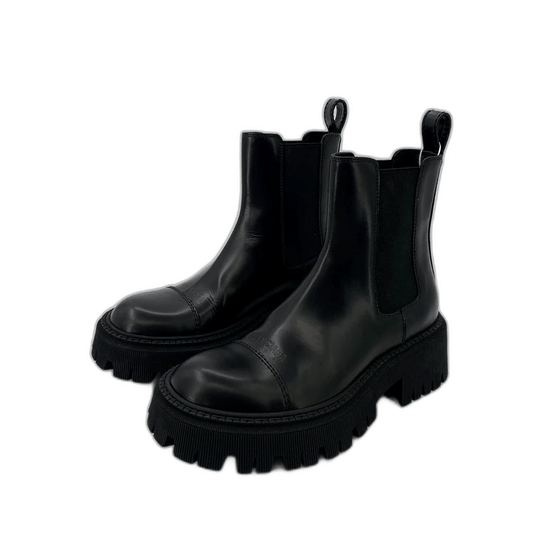 靴 Balenciaga Leather Harness-strap Mules Balenciaga Balenciaga Black Distressed Leather Harness-strap