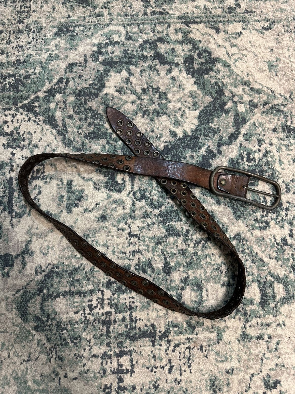 Japanese Brand Vintage Made In Italy Buckle Leather Belt Size ONE SIZE - 2 Thumbnail