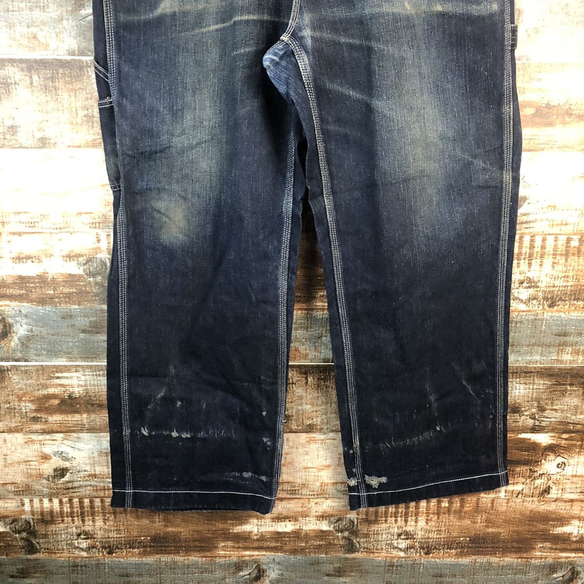 Japanese Brand DL GU Blue faded Denim jeans vintage Pants #C009 Size US 35 - 6 Thumbnail