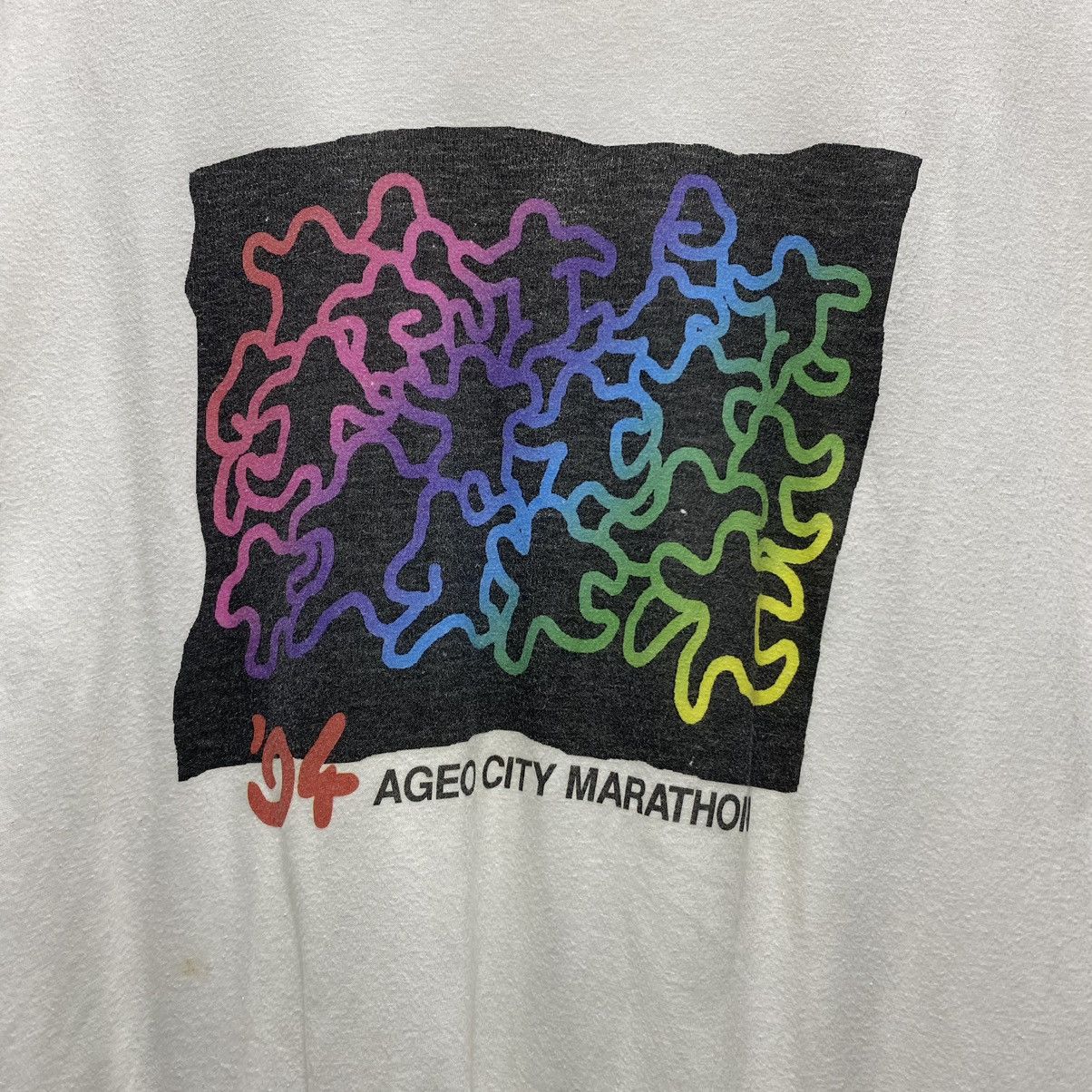 Vintage Single Stitch☠️ Mizuno 1994 Marathon Tshirt 90s 80s Size US L / EU 52-54 / 3 - 3 Thumbnail