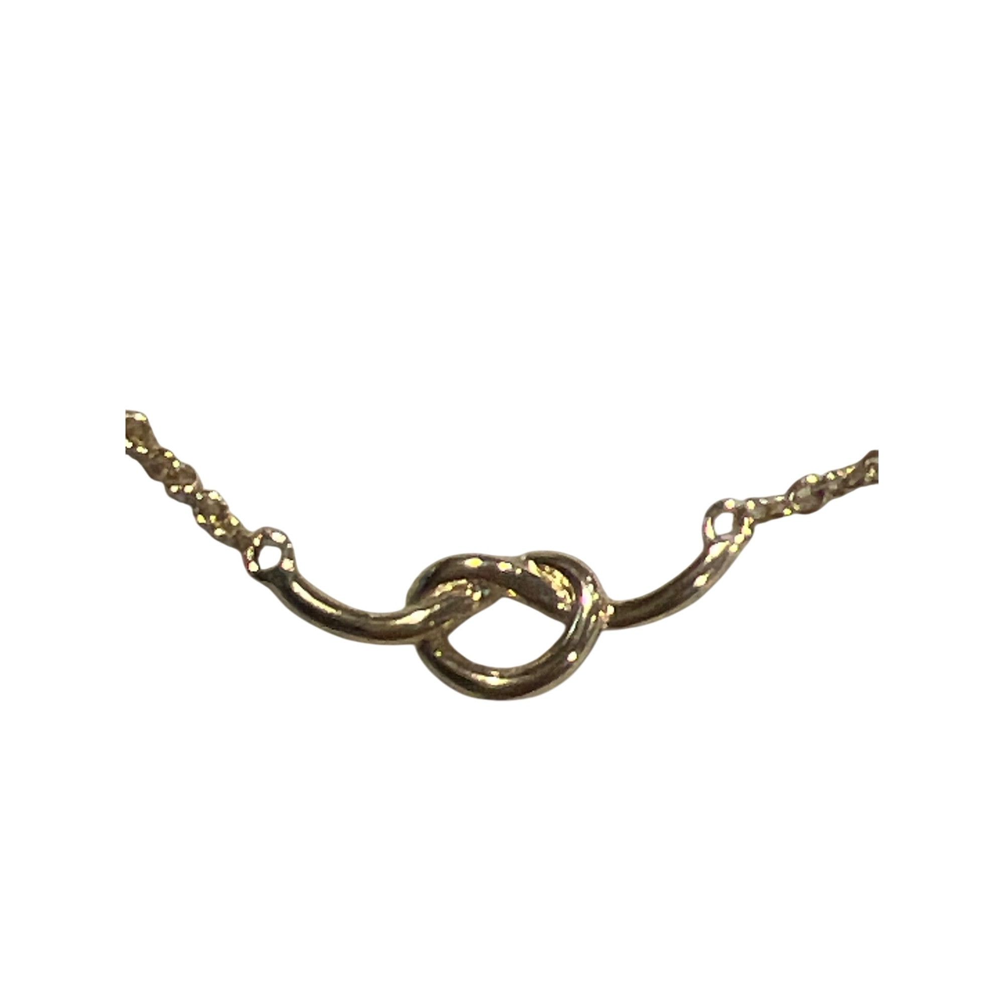 Other Vintage Gold Tone Knot Pendant Necklace Dainty Lobster Clasp Size ONE SIZE - 2 Thumbnail