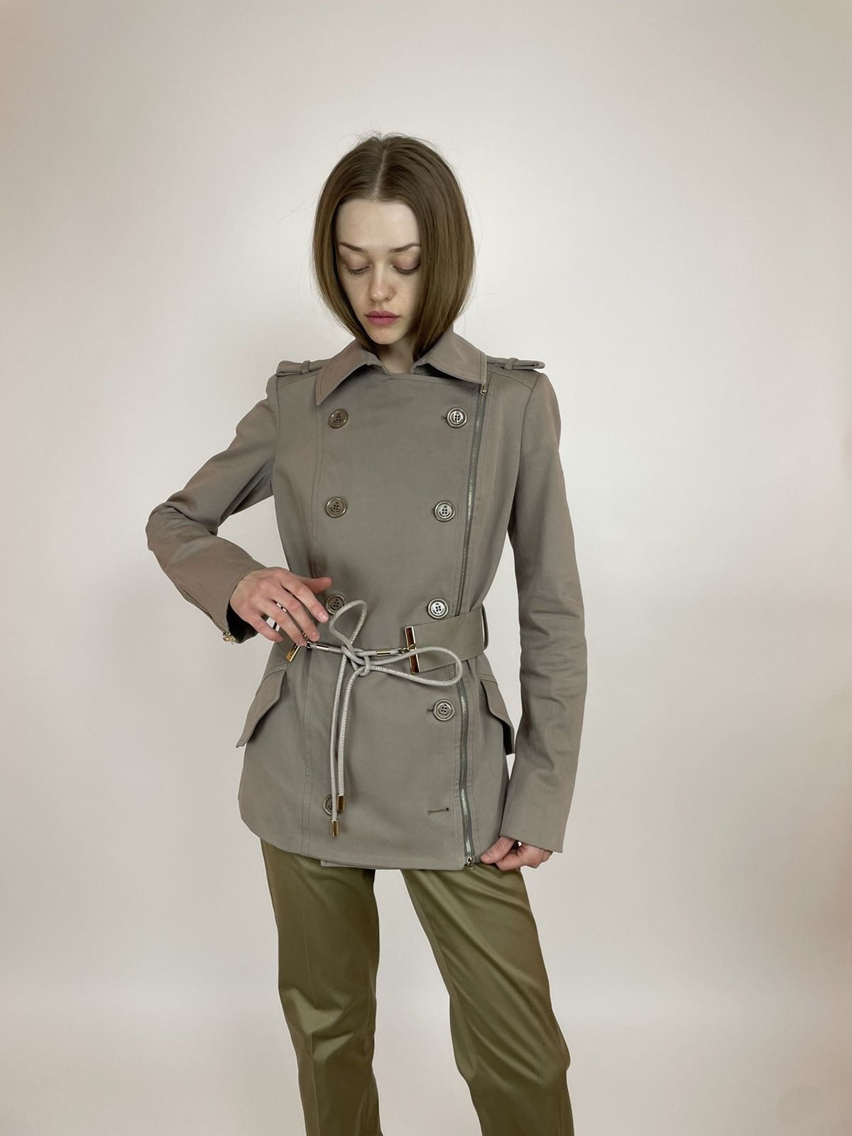 Elisabetta Franchi ELISABETTA FRANCHI CELYN b Trench Coat Womens size 44 Size M / US 6-8 / IT 42-44 - 2 Thumbnail