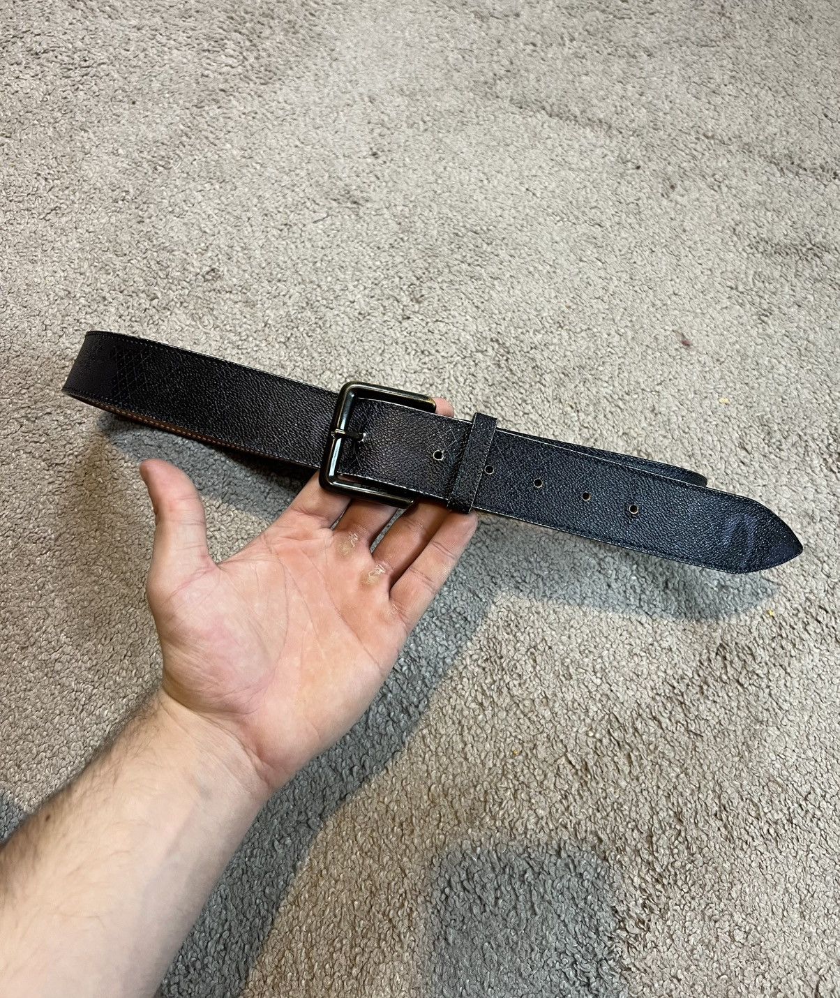 Etro Etro Textured leather belt Italian artisan luxury grail Size 42 - 1 Thumbnail