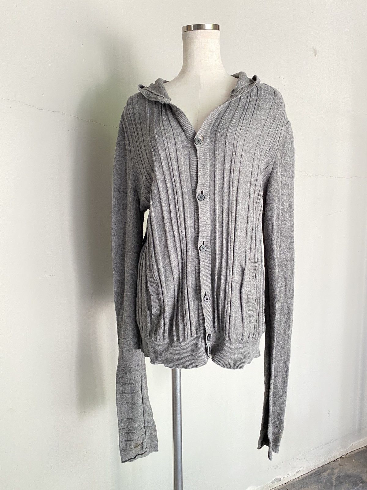 Neil Barrett BLACKBARRETT By Neil Barrett Dark Gray Knit Hoodie Cardigan Size US M / EU 48-50 / 2 - 16 Thumbnail