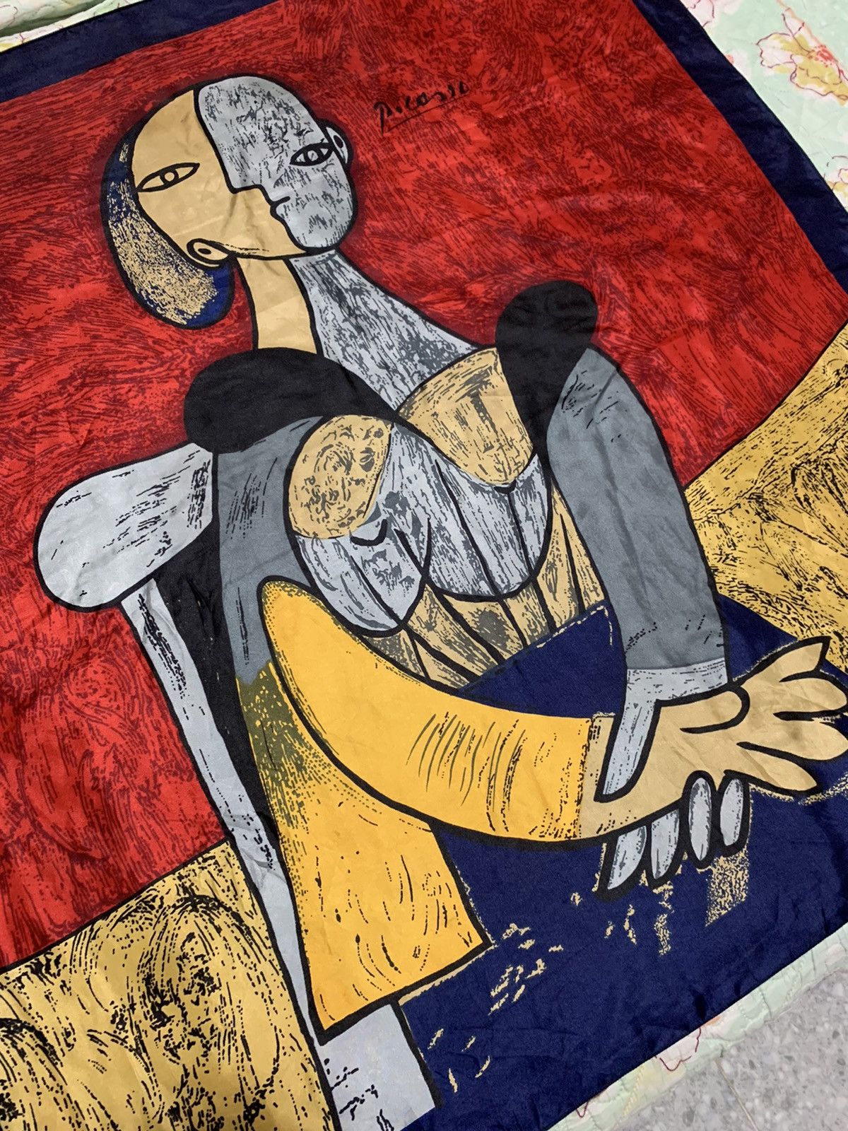 Vintage Vintage Picasso 90's Art Deco Scarf Size ONE SIZE - 4 Thumbnail