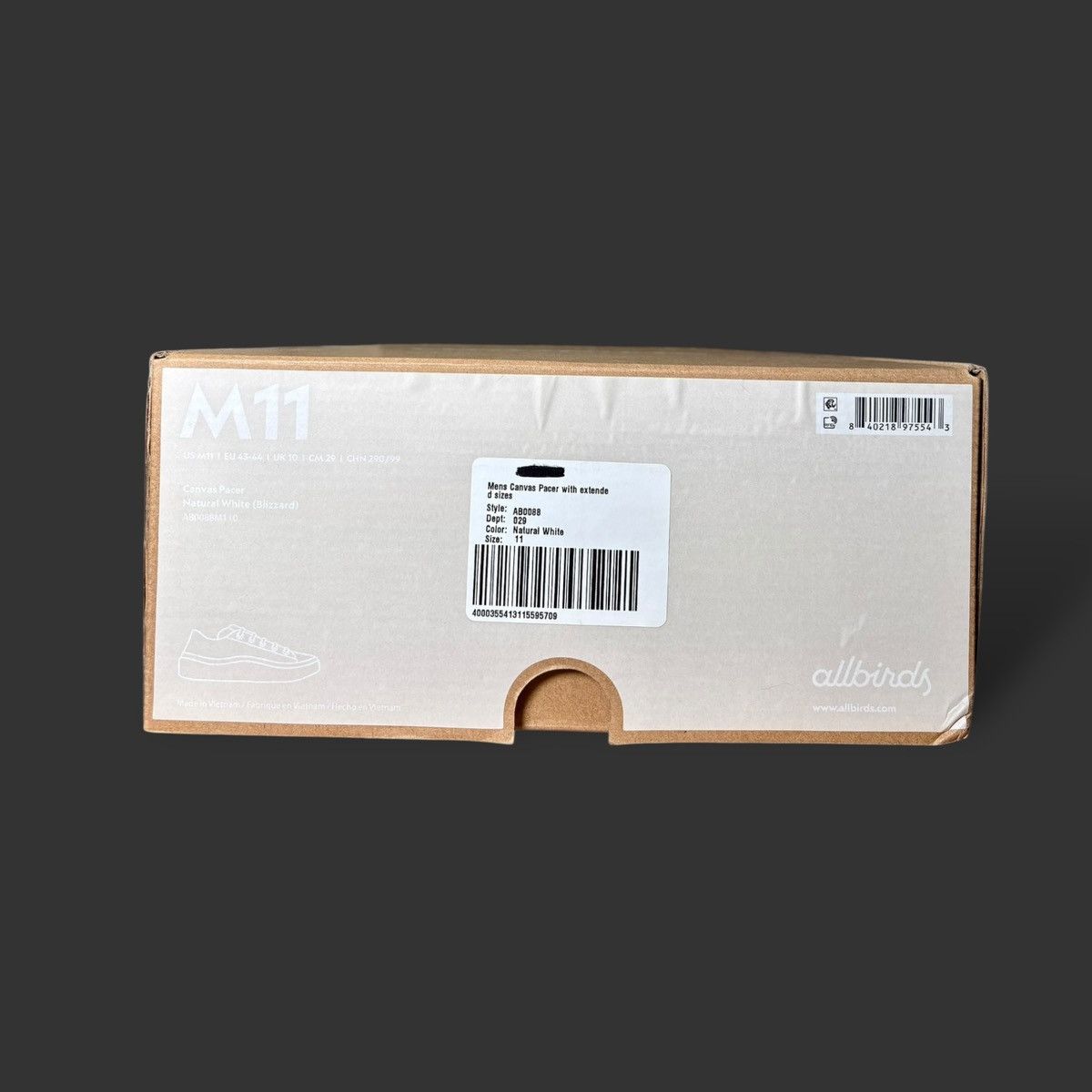 Allbirds Allbirds Men’s Natural White Canvas Pacer Sneakers Sz 11 Size US 11 / EU 44 - 12 Thumbnail