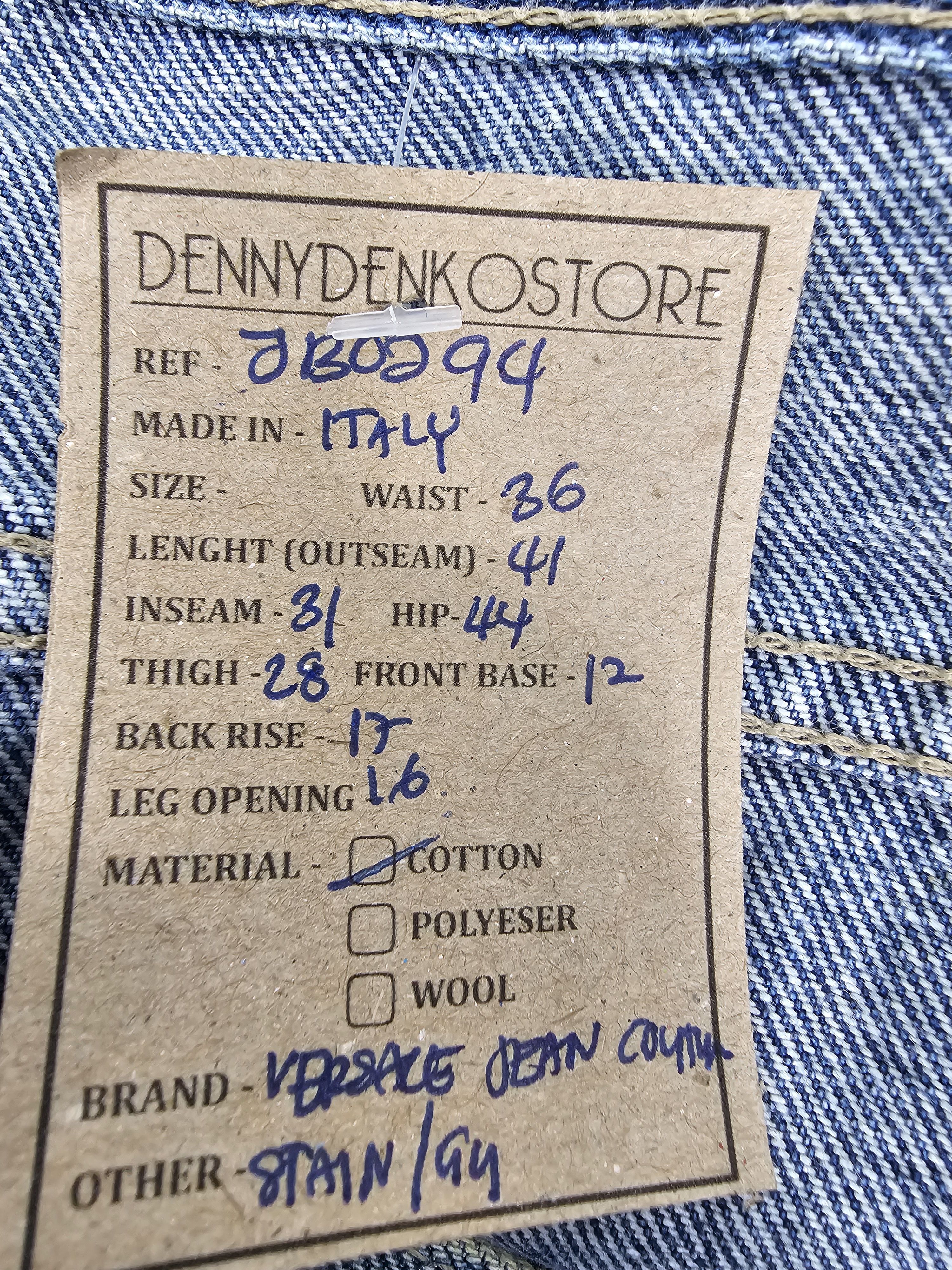 Versace Vintage VERSACE JEANS COUTURE High Rise Stain Jeans JB0294 Size US 36 / EU 52 - 17 Thumbnail