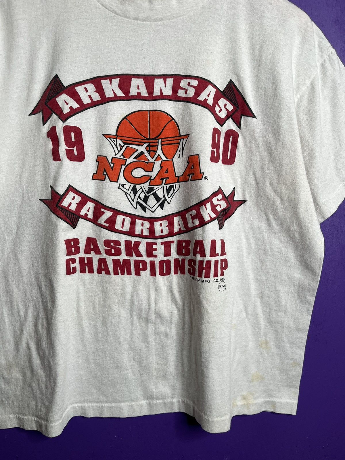 Vintage Vintage 1990 Arkansas basketball champions t-shirt Size US L / EU 52-54 / 3 - 3 Thumbnail