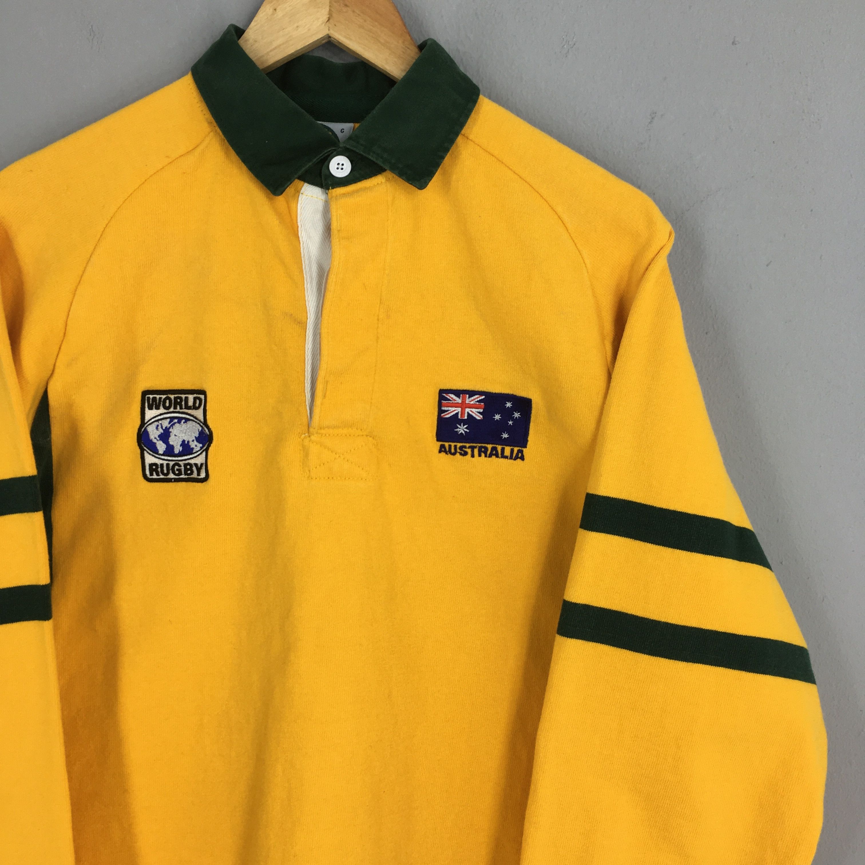 Canterbury of New Zealand × Man Made In Australia × Vintage 2000s Australian Wallabies World Rugby Polo Shirt Large Size US L / EU 52-54 / 3 - 2 Thumbnail