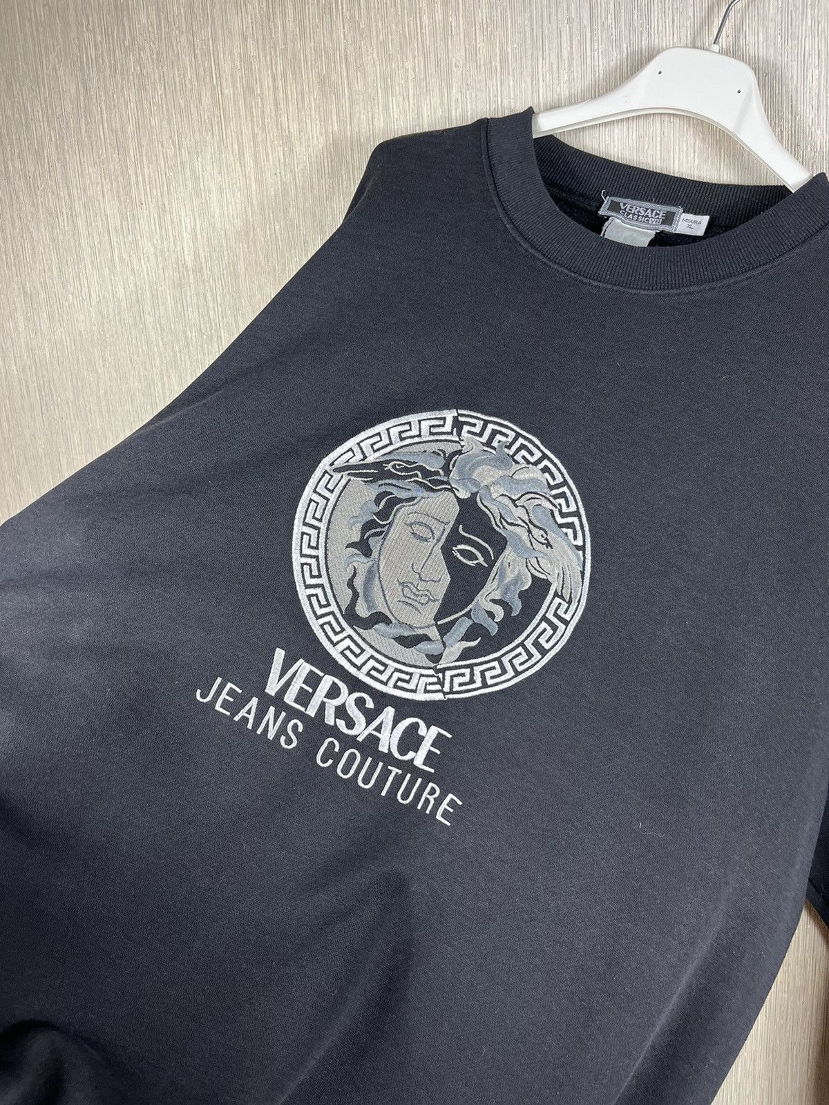 Versace × Vintage Vintage Versace Classic V2 medusa face sweatshirt big logo Size US XL / EU 56 / 4 - 14 Thumbnail