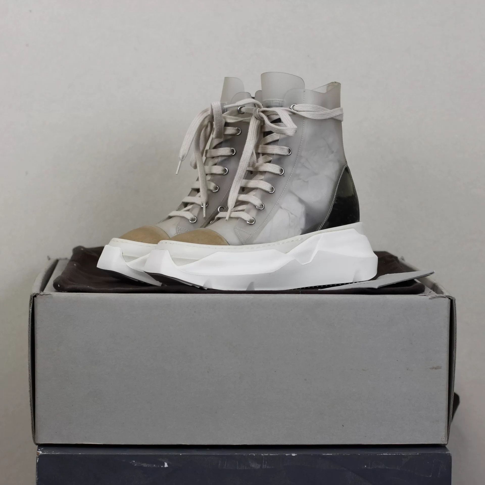 Rick Owens Drkshdw Rick Owens DRKSHDW PVC Transparent High-Top Size US 5 / IT 35 - 1 Thumbnail