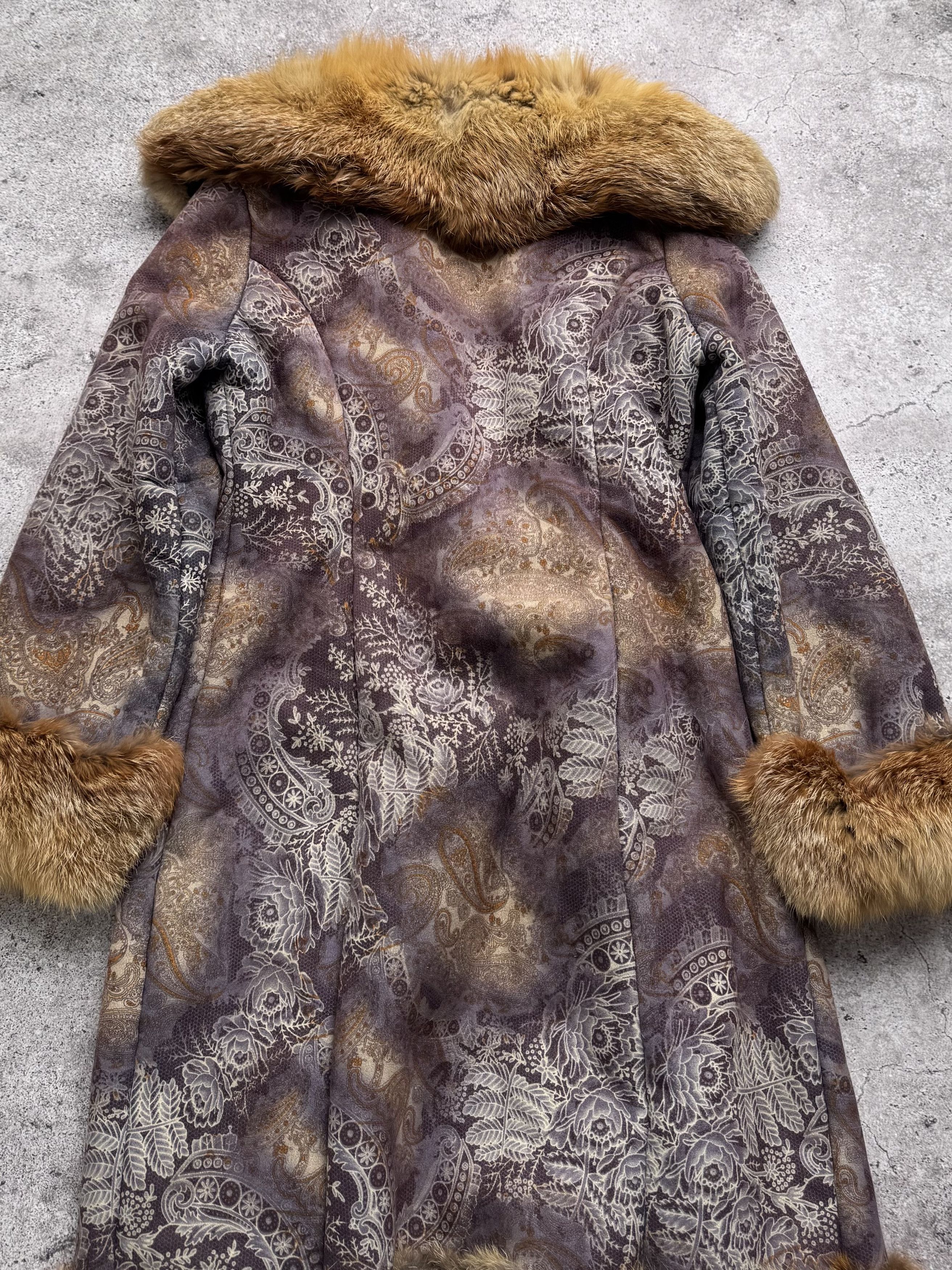 Vintage Vintage Faux Sheepskin Paisley Long Coat Size L / US 10 / IT 46 - 10 Thumbnail
