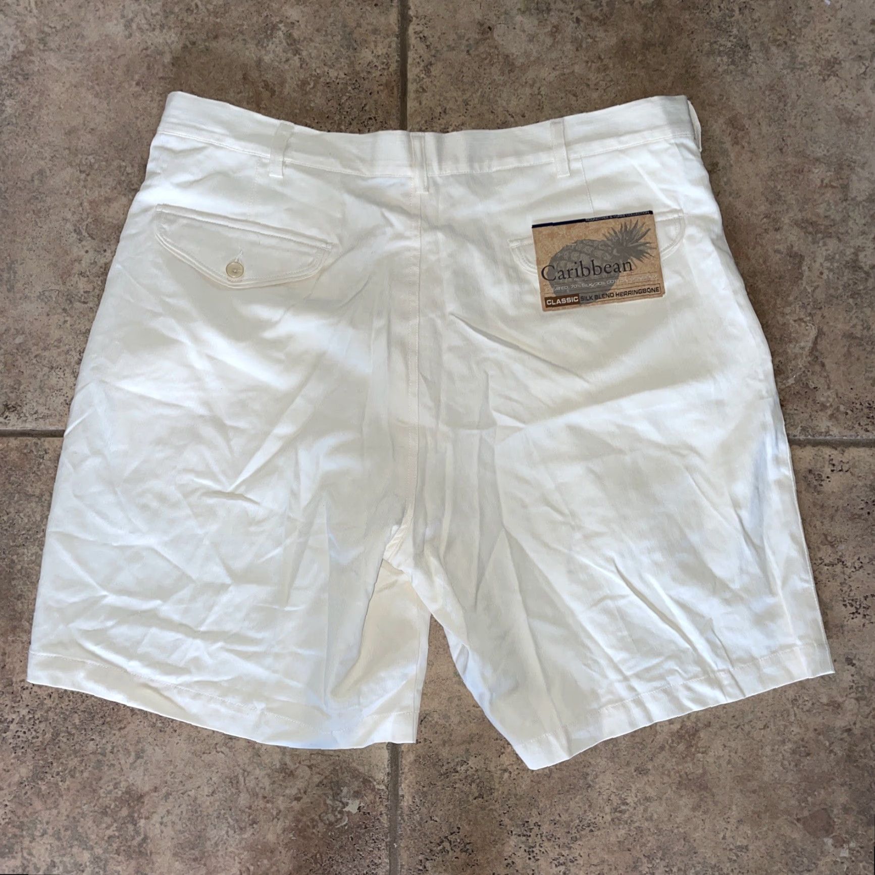 Vintage VINTAGE Caribbean classic silk blend shorts Mens 38 NWT White Silk Men Shorts 38 NWT Size US 38 / EU 54 - 4 Thumbnail