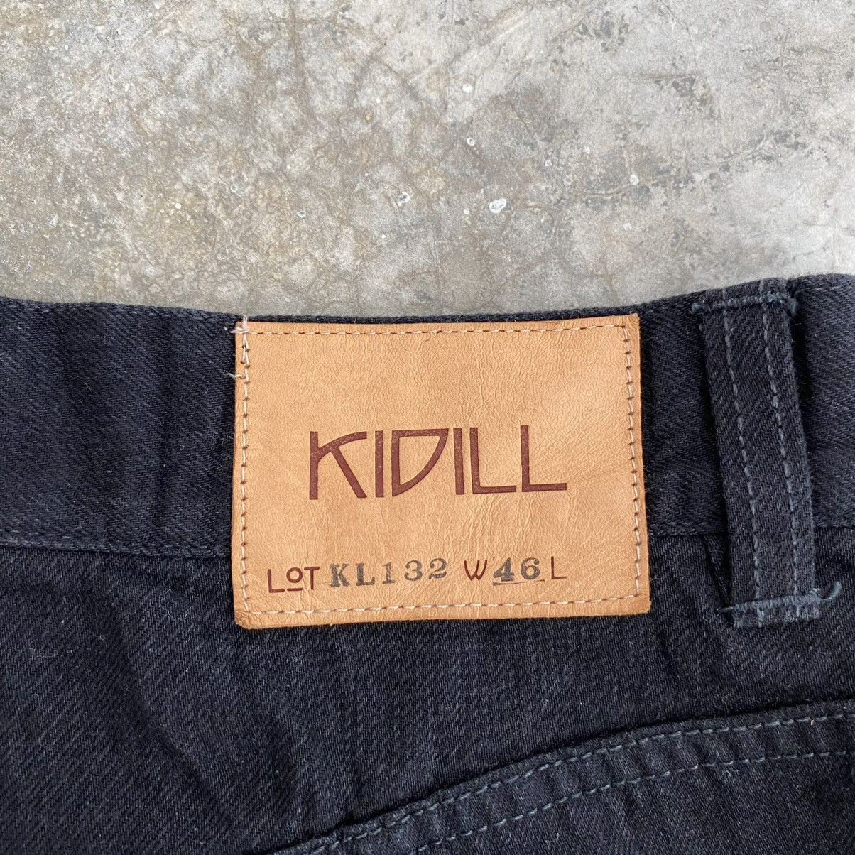 KIDILL KIDILL KL132 Black Drop Crotch Wide Cropped Denim Jeans Size US 30 / EU 46 - 11 Thumbnail
