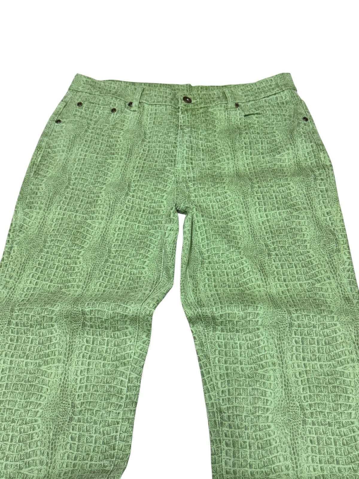 If Six Was Nine Vintage DIANE GILMAN Elastic Snake Design Pants Size US 30 / EU 46 - 3 Thumbnail
