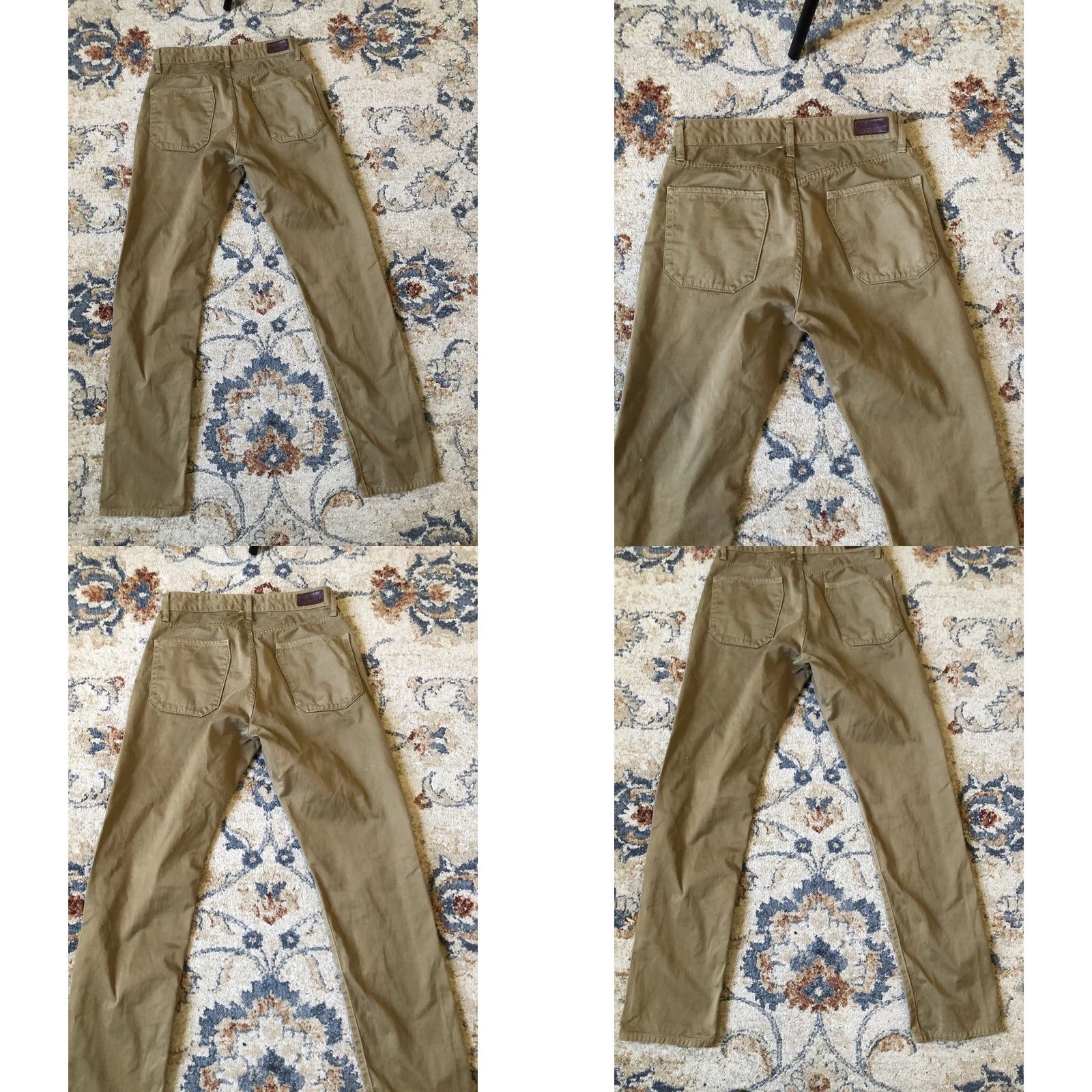 Vintage Grown & Sewn Pants Mens 30 Brown Slim Straight Button Fly 30x34 USA Chino Casual Modern Mens Size US 30 / EU 46 - 8 Thumbnail