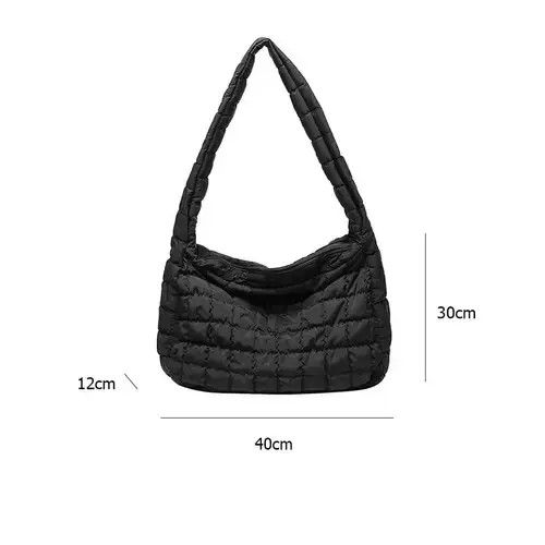 Japanese Brand × Vintage Quilted puffer cream shoulder tote bag Size ONE SIZE - 3 Thumbnail