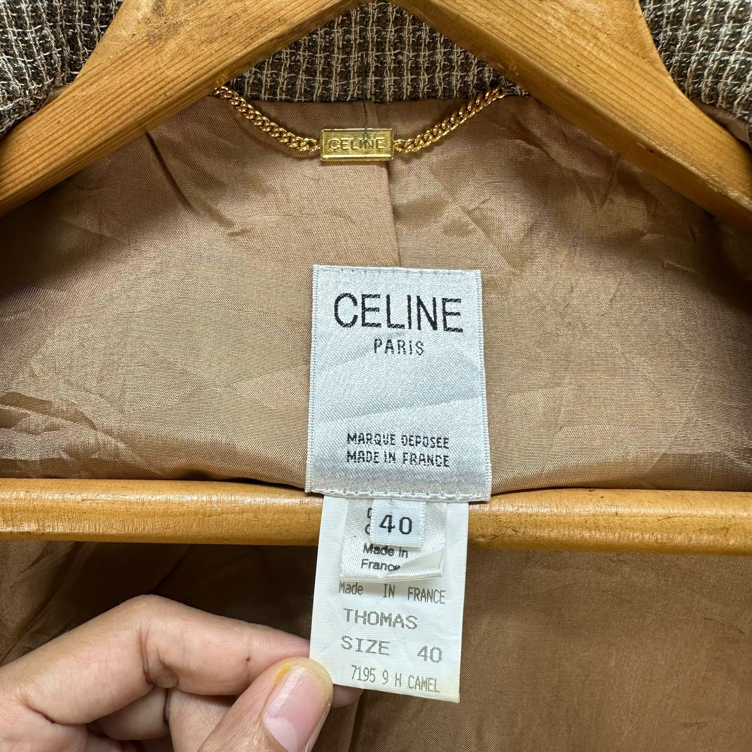Celine CELINE Classic Tweed Wool Blend Blazer Jacket #A50-1174 Size M / US 6-8 / IT 42-44 - 8 Thumbnail