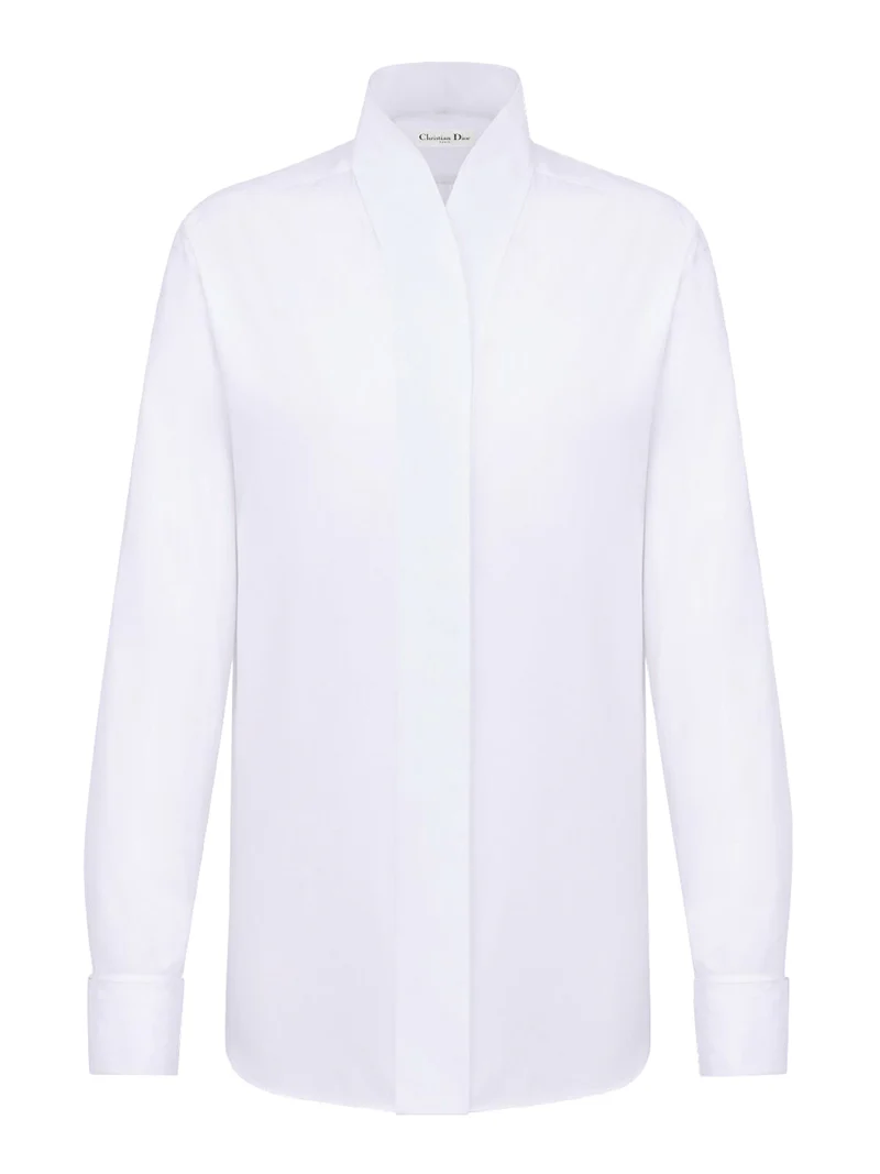 Dior DIOR $2500 White Cotton Blouse New & Authentic Size ONE SIZE - 1 Thumbnail