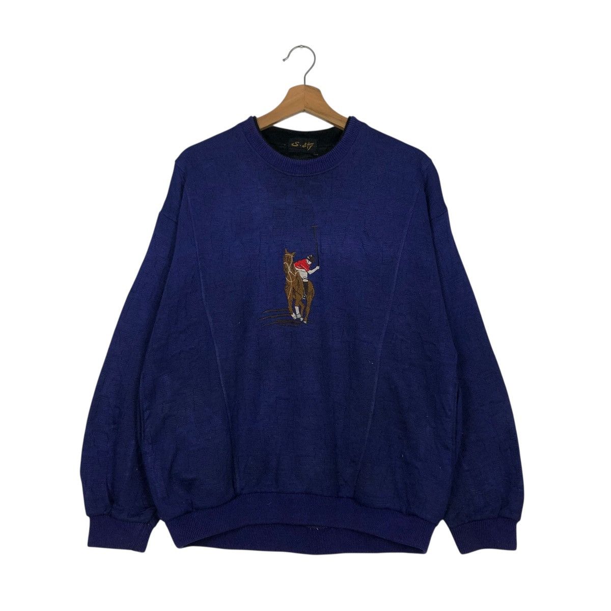 Japanese Brand 🔥VINTAGE SWEATSHIRT POLO PLAYER DESIGN BIG LOGO Size US M / EU 48-50 / 2 - 3 Thumbnail