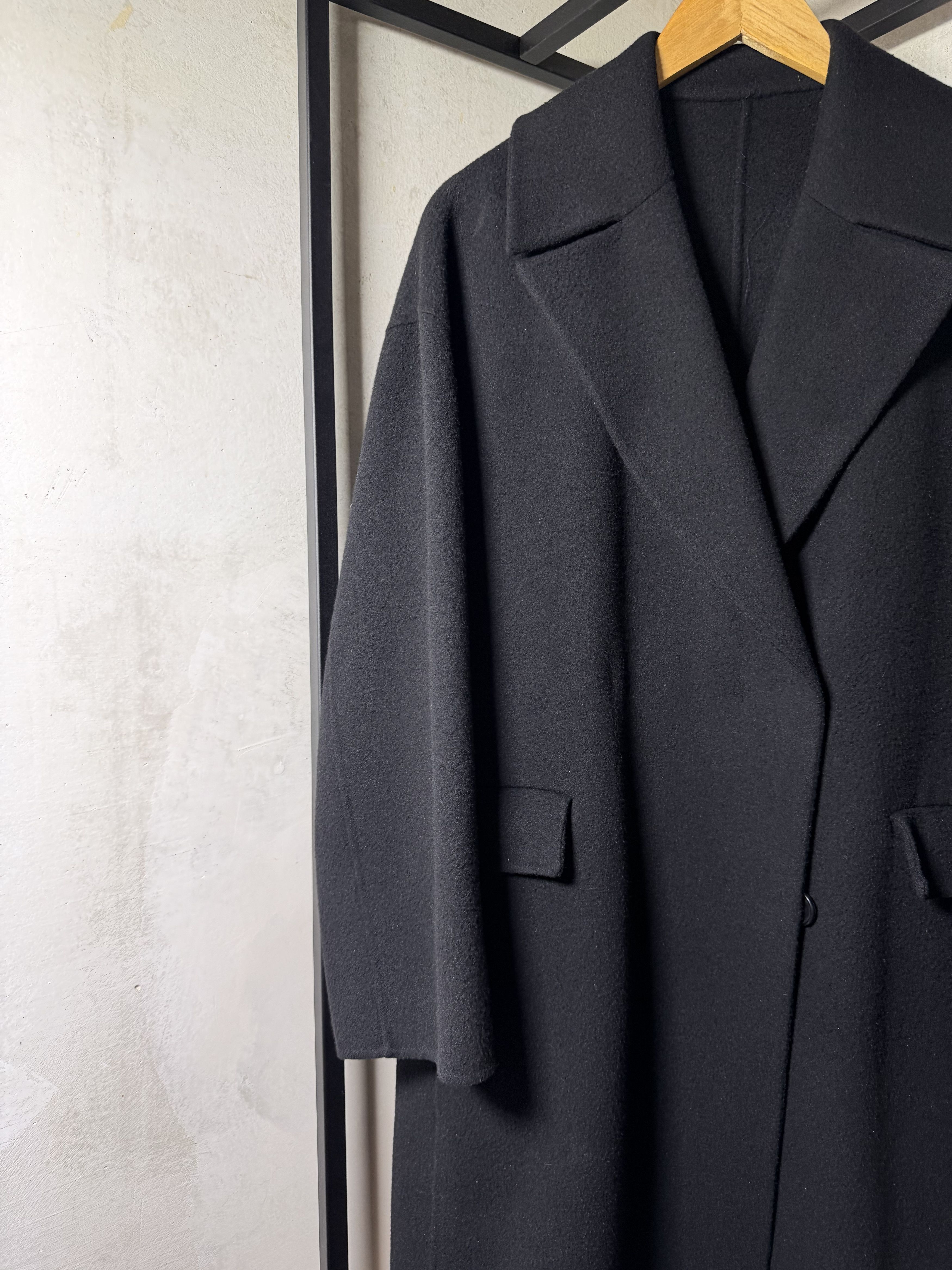Juun.J Juun.J Black Wool Double-Breasted Coat Size S / US 4 / IT 40 - 4 Thumbnail