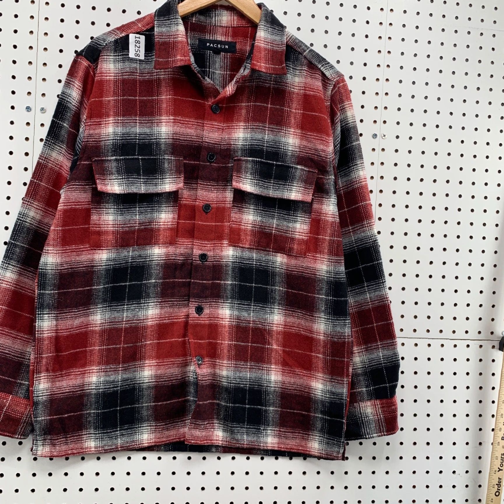 Pacsun Pacsun Red Flannel Shirt Men Long Sleeve Buffalo Plaid Small Oversized 22X30 Size US S / EU 44-46 / 1 - 4 Thumbnail