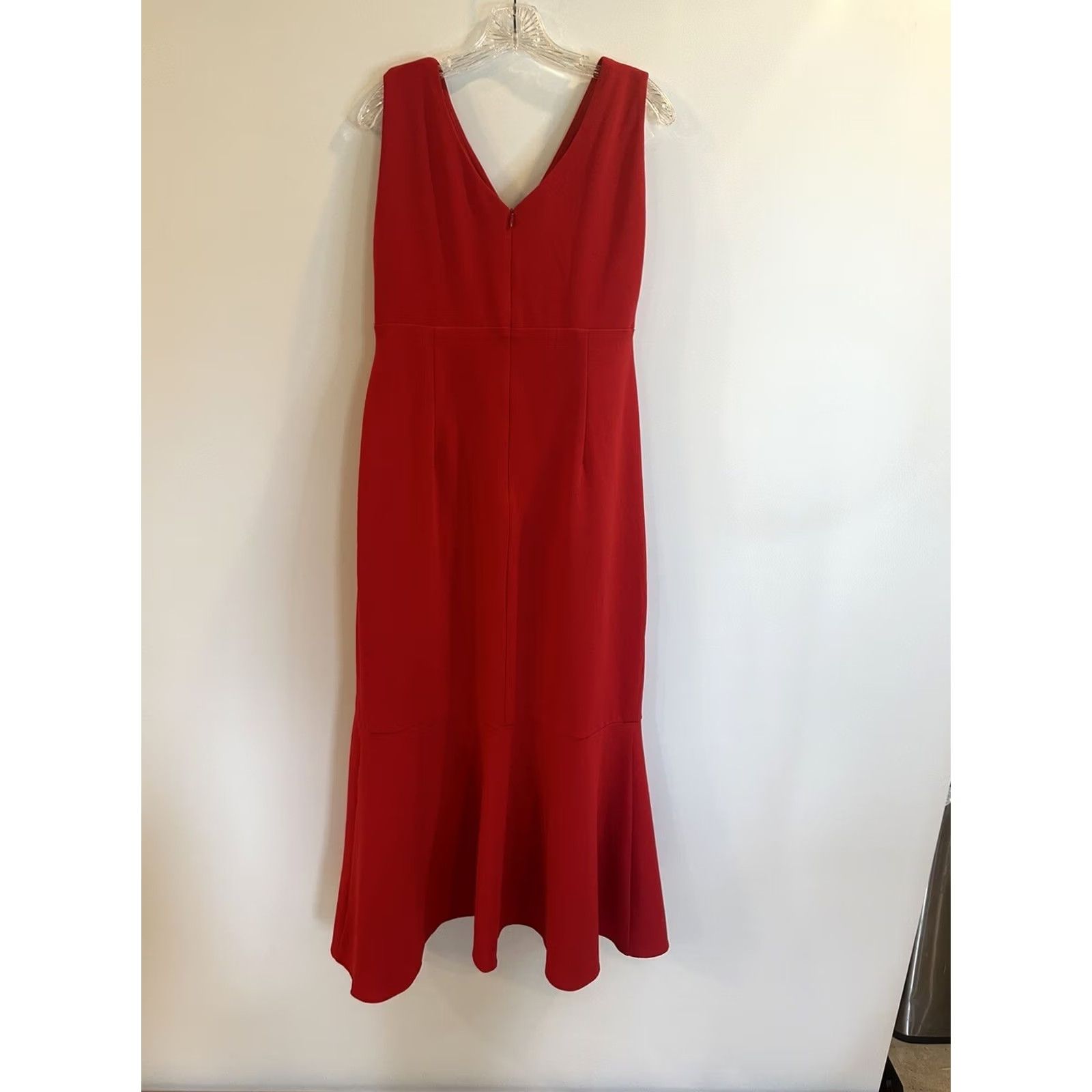 Vintage Betsy & Adam Maxi Dress Women’s Red Ruffled High-Low Sleeveless 16W Plus Size Size XXL / US 16-18 / IT 52-54 - 2 Thumbnail