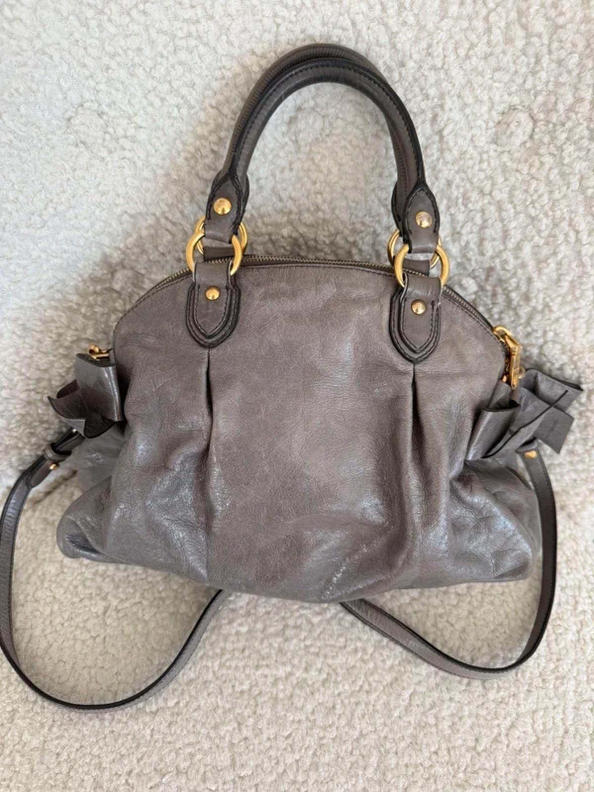 Miu Miu Miu Miu 2-Way Vitello Lux Bow Bag Size ONE SIZE - 7 Thumbnail