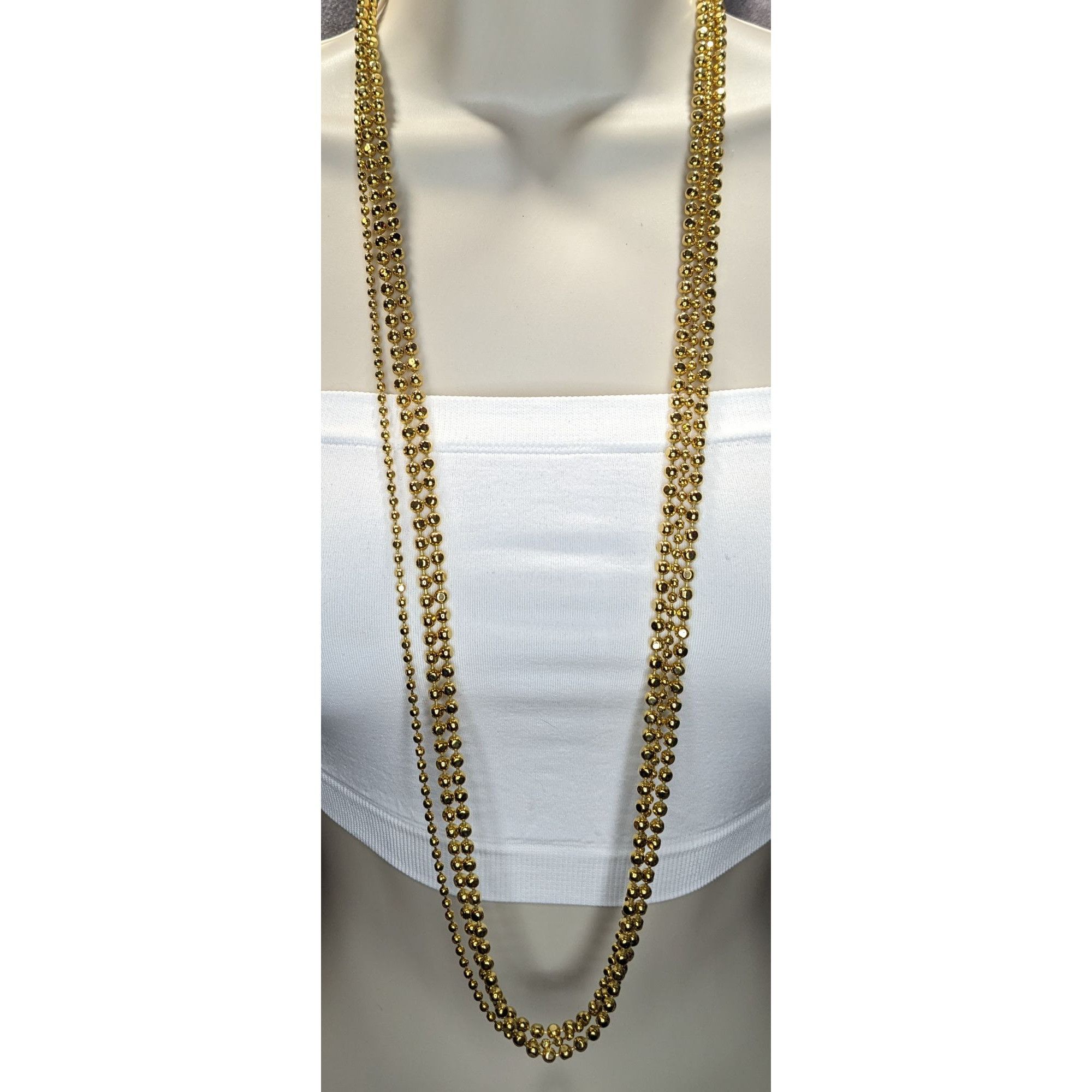 Other Vintage Glam Gold-Tone Ball Chain Necklace With Snap Lock Cl Size ONE SIZE - 3 Thumbnail