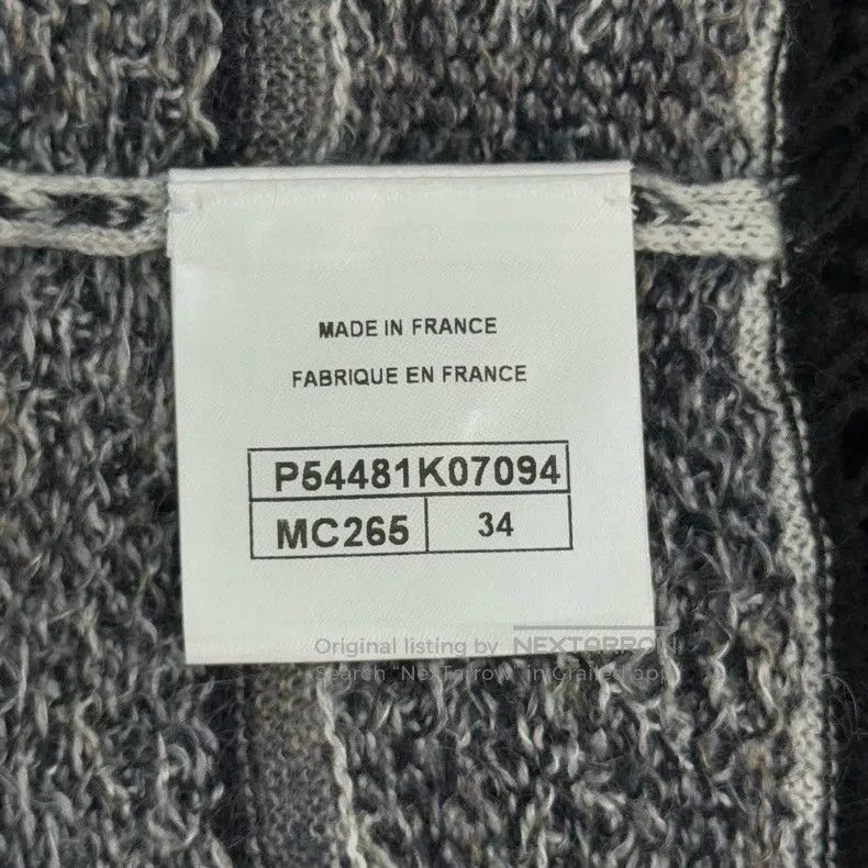 Chanel Chanel Black and gray hollow flower horse sea wool mulberr Size XXS / US 00 / IT 34 - 6 Thumbnail
