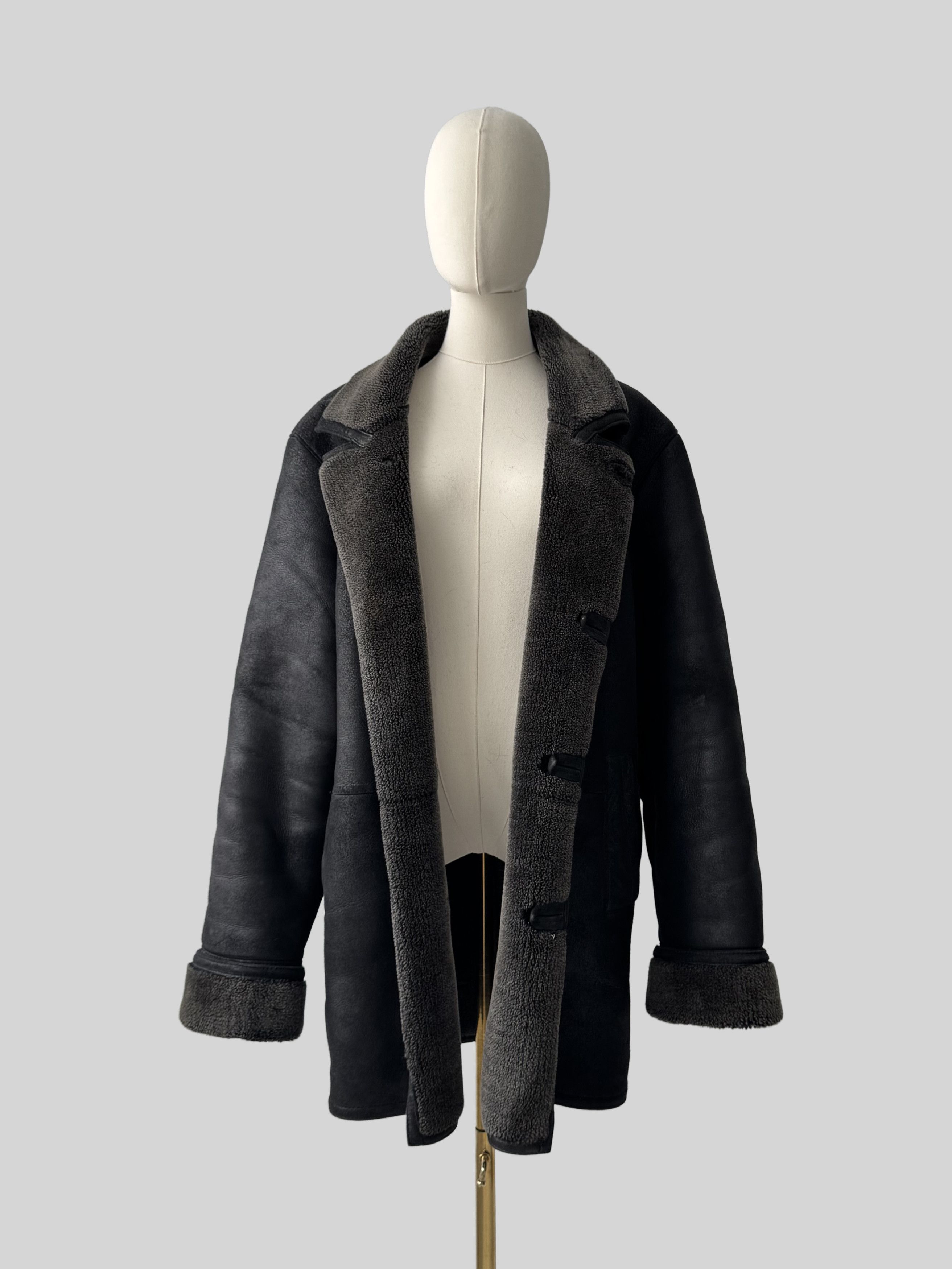 Vintage Vintage Real Sheepskin Coat (D10)(D15) Size US XL / EU 56 / 4 - 3 Thumbnail