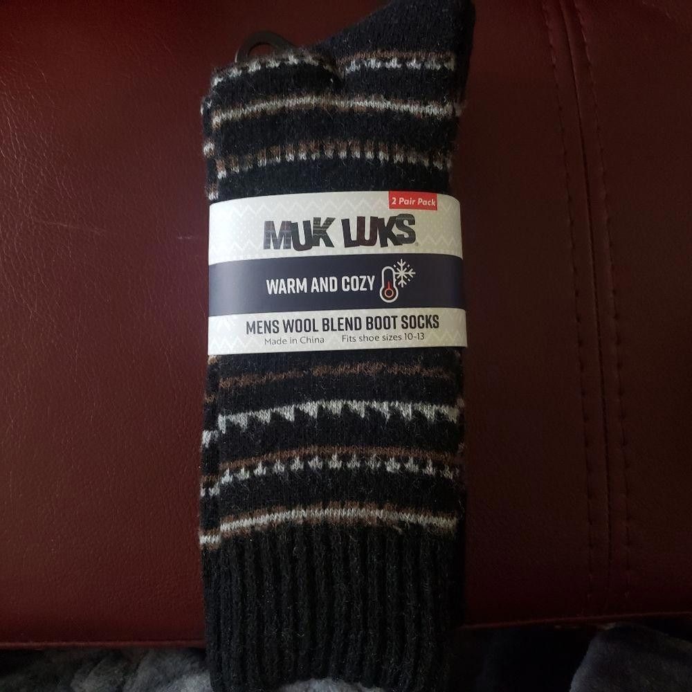 Designer CT1291a MUK LUKS Men’s BOOT SOCKS SIZE 10-13 Size ONE SIZE - 1 Thumbnail