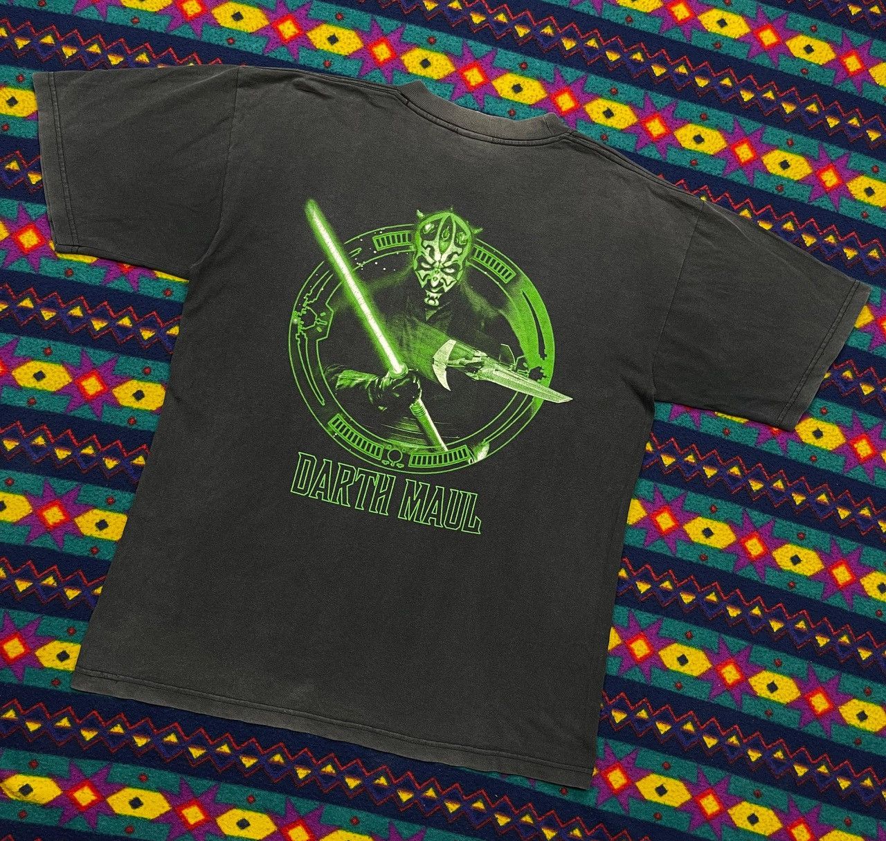 Star Wars × Vintage Vintage 90s Sunfaded Darth Maul Star Wars Short Sleeve Tee Size US L / EU 52-54 / 3 - 9 Thumbnail