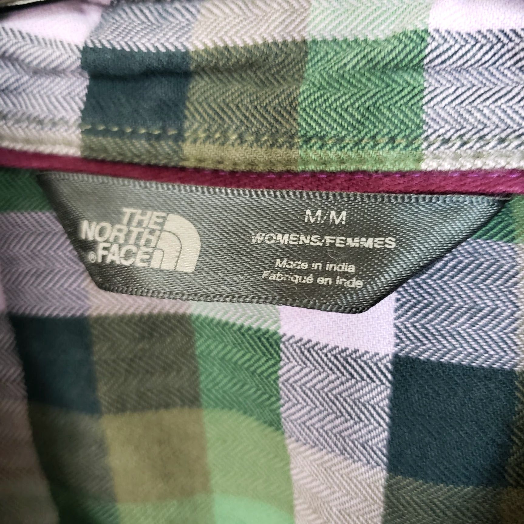 The North Face The North Face Womens Button Front Shirt M Green Purple Checks Long Sleeve Shirt Size M / US 6-8 / IT 42-44 - 5 Thumbnail