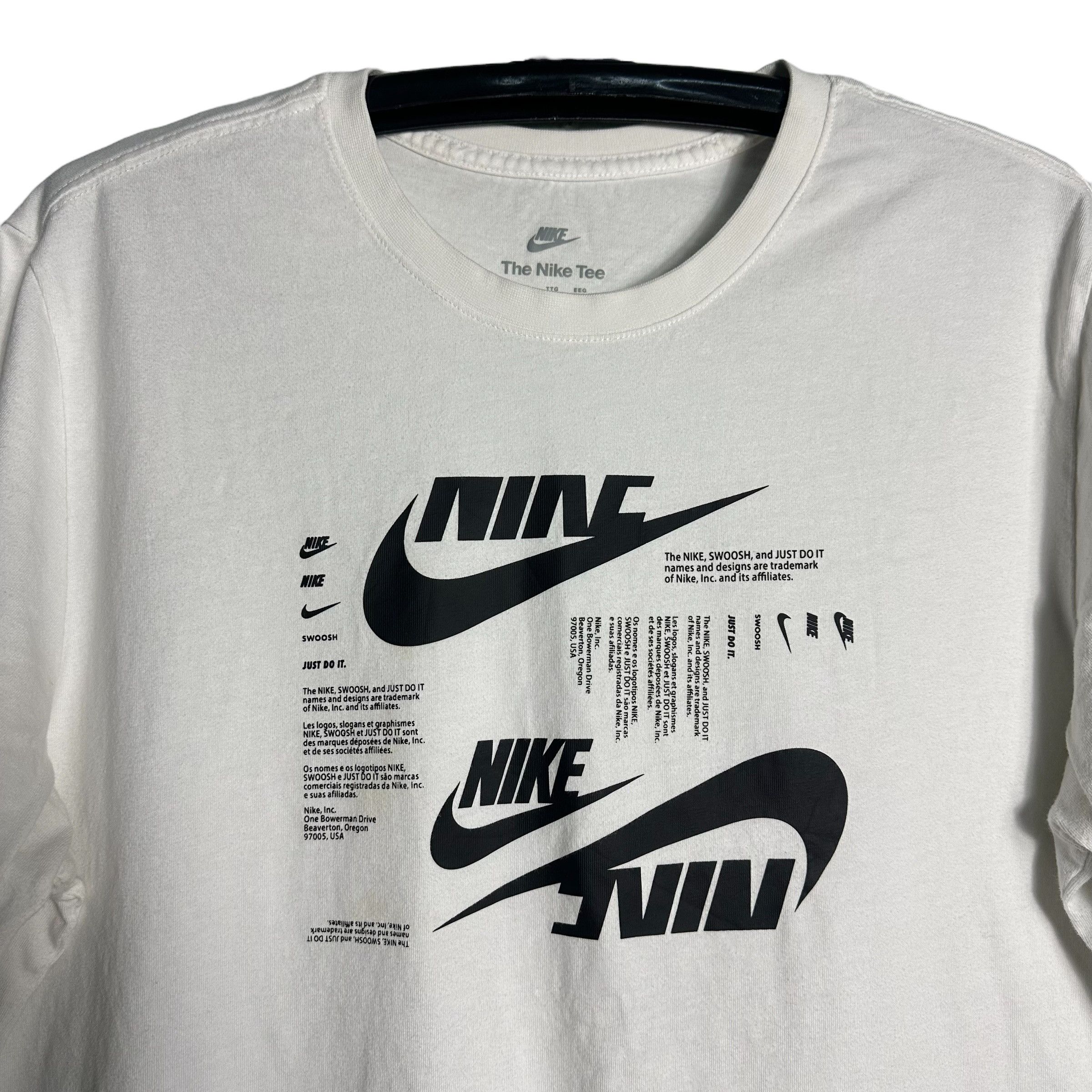 Nike 🔥RARE🔥Nike Swoosh Spell Out T-shirt Size US XXL / EU 58 / 5 - 2 Thumbnail