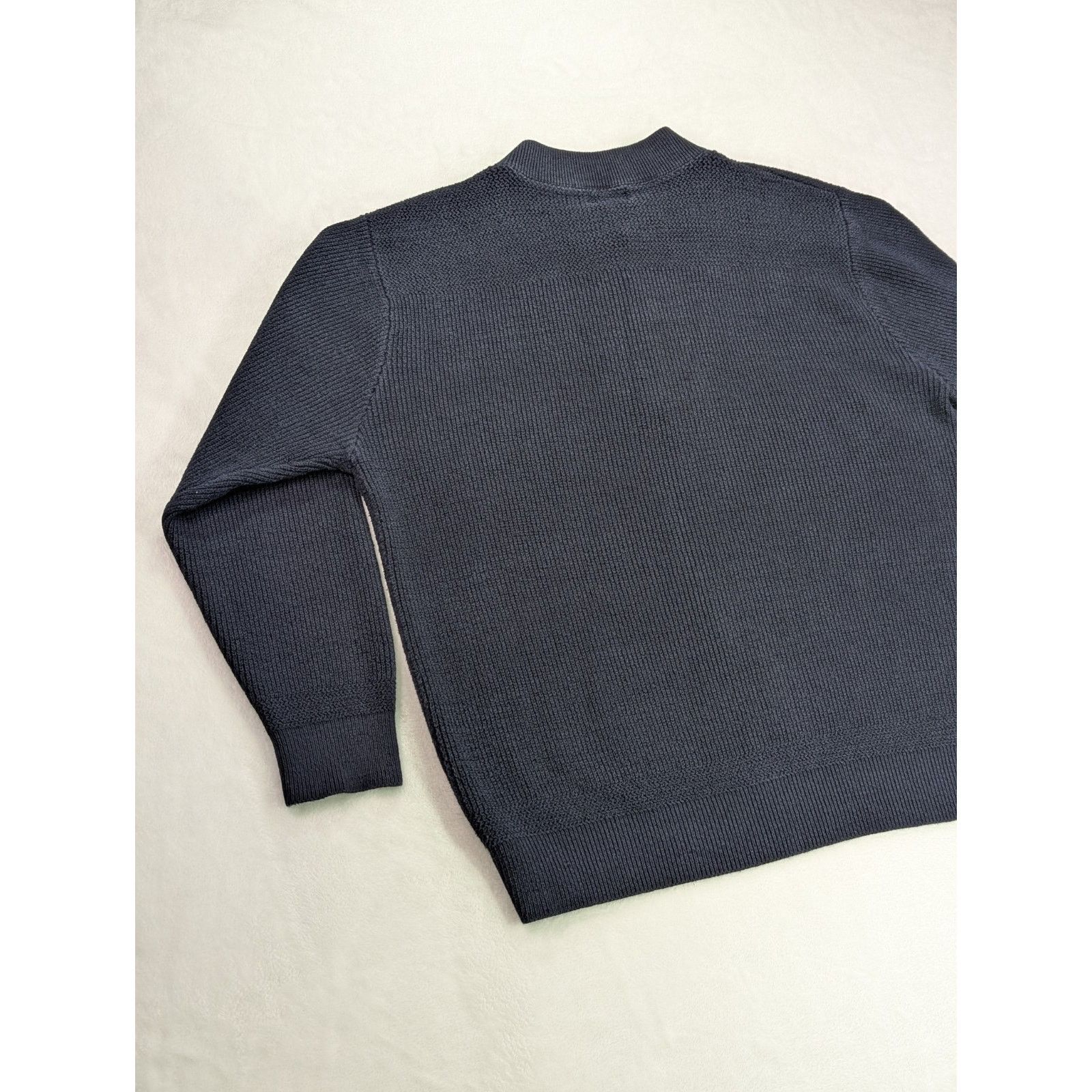 L.L. Bean Mens Large-Reg Navy Fisherman Sweater Pullover Knit Henley Size US L / EU 52-54 / 3 - 8 Thumbnail