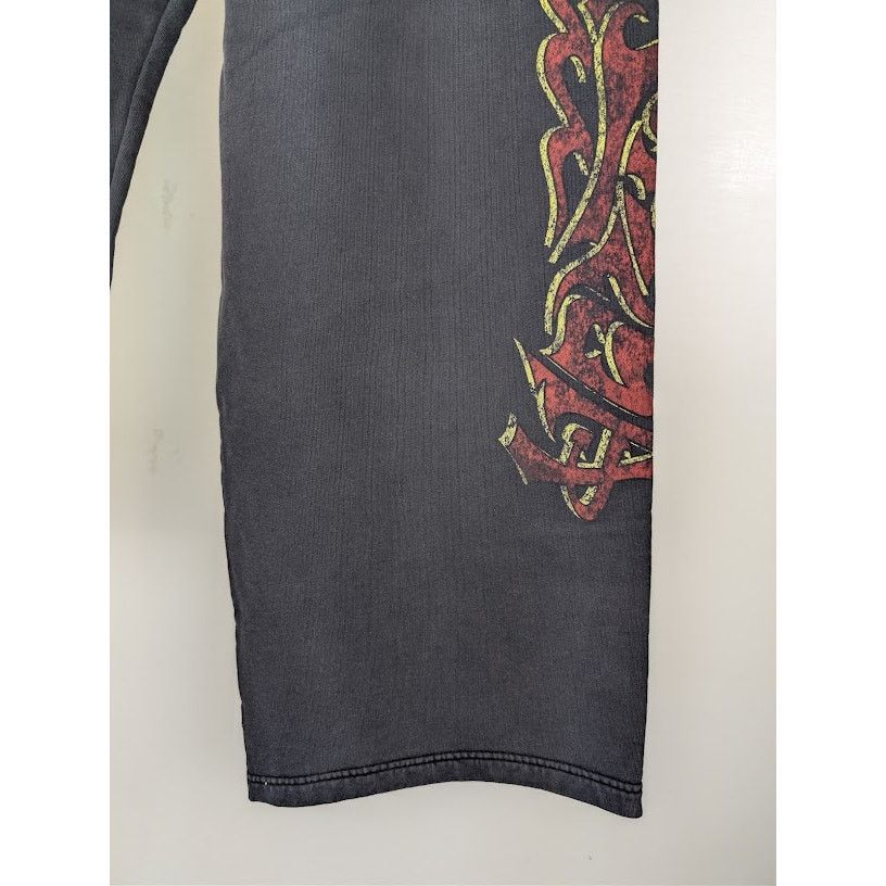 Balenciaga o1rshd1 Baggy Sweatpants / Trousers in Faded Black/Red Size US 32 / EU 48 - 4 Thumbnail