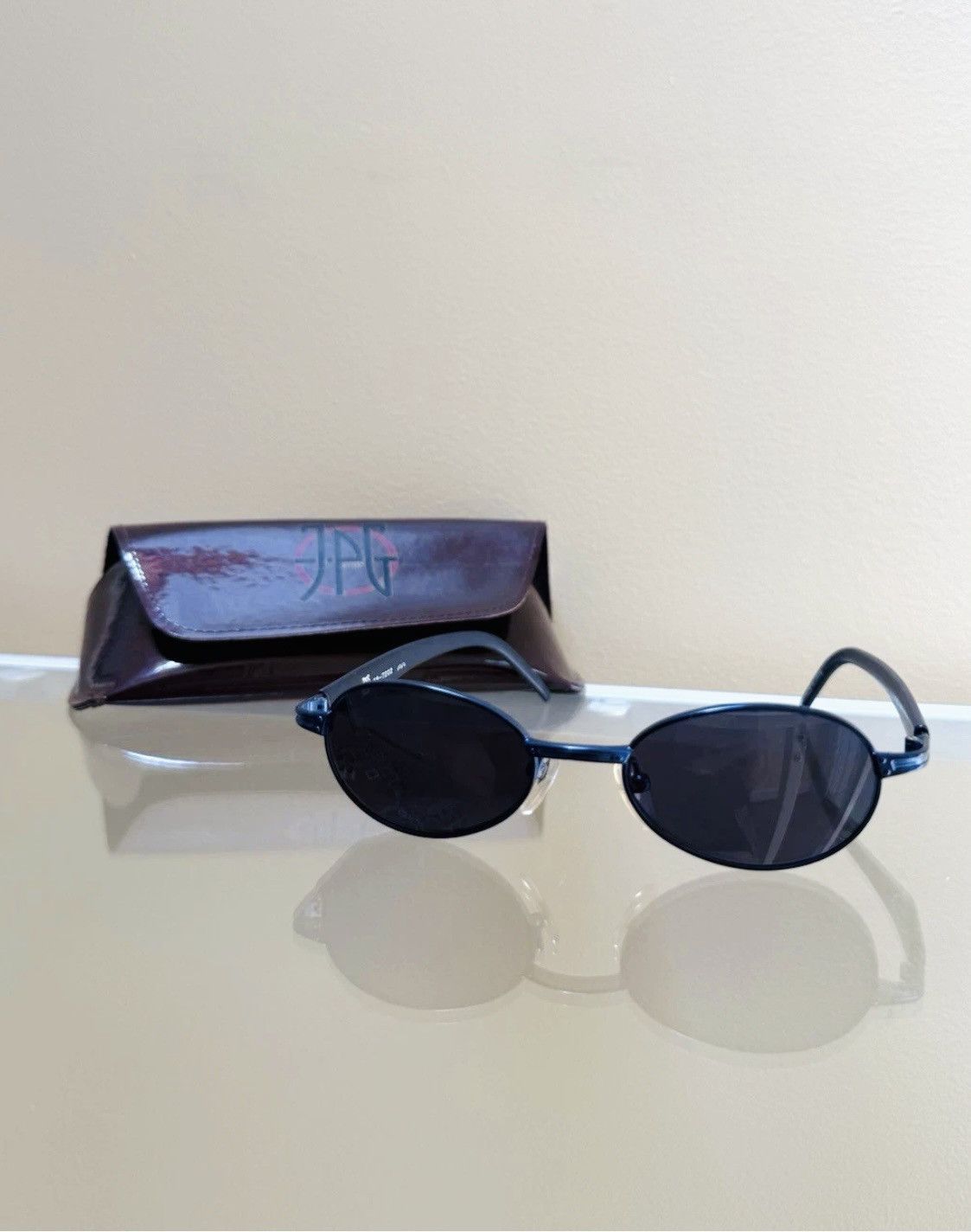 Jean Paul Gaultier JPG Vintage Sunglasses Jean Paul Gaultier 58-7202 Blue NEW Size ONE SIZE - 8 Thumbnail