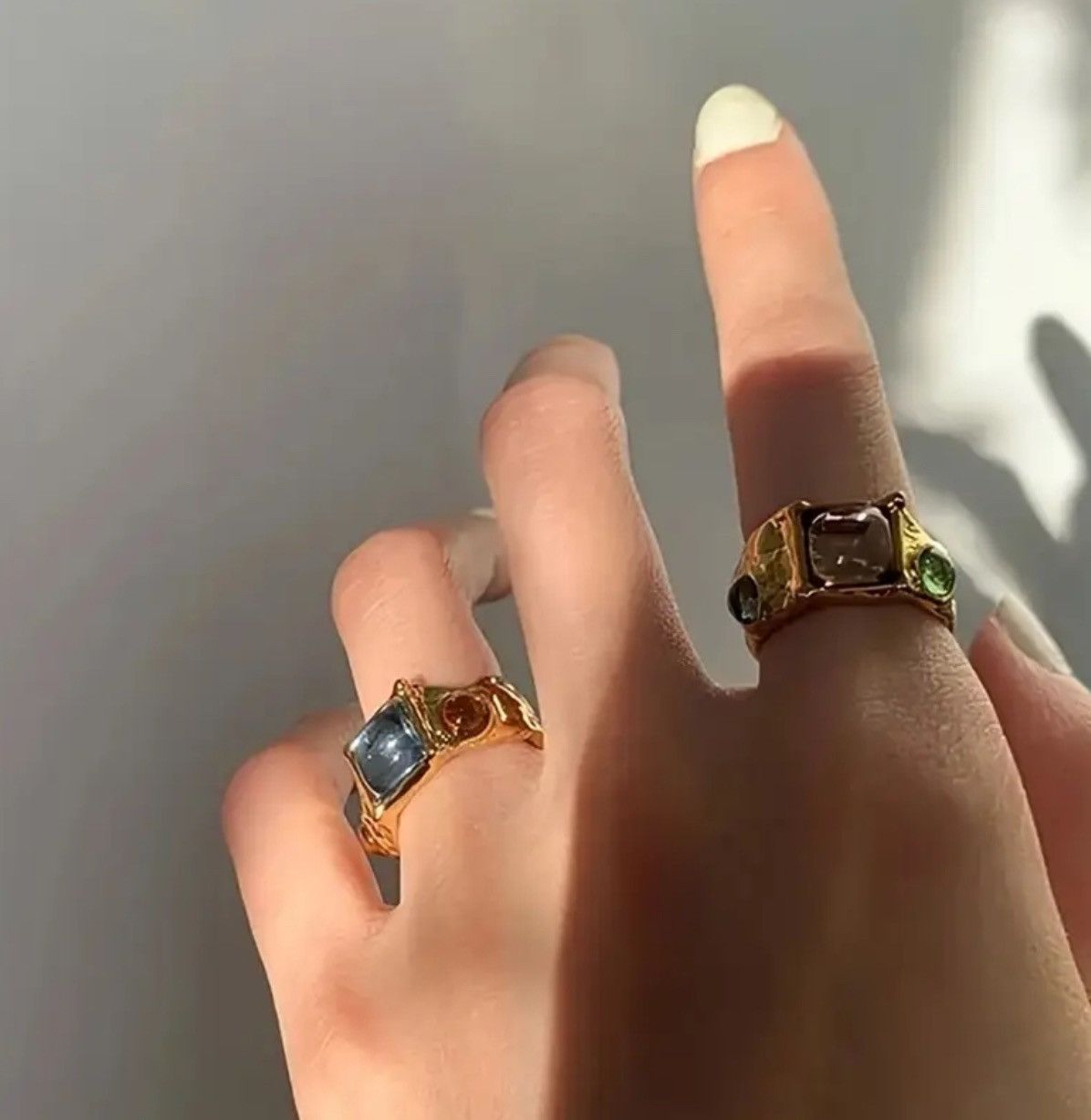 Other × Vintage Vintage Gemstone Gold Ring Size ONE SIZE - 2 Thumbnail